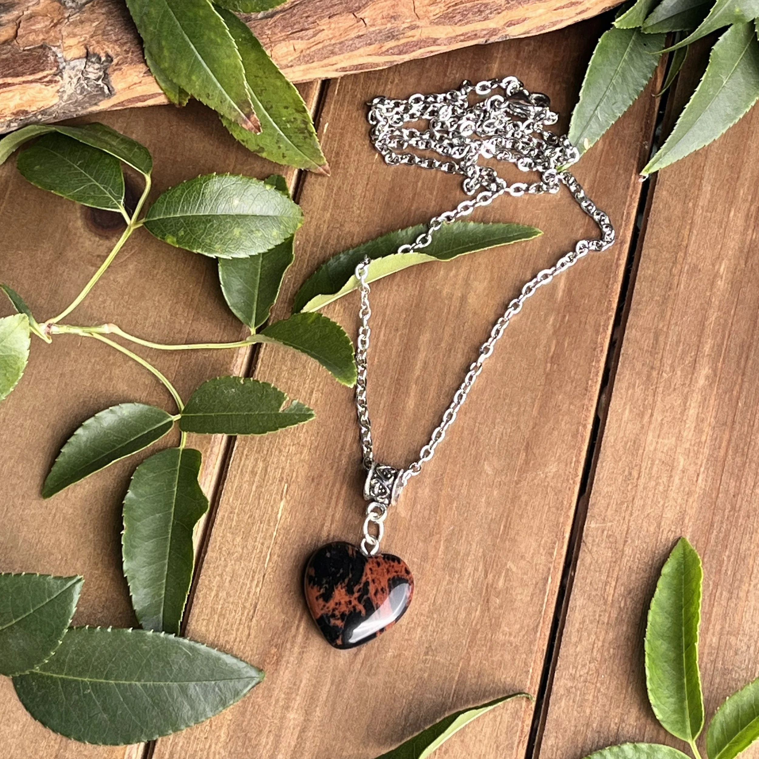 Mahogany Obsidian healing necklace