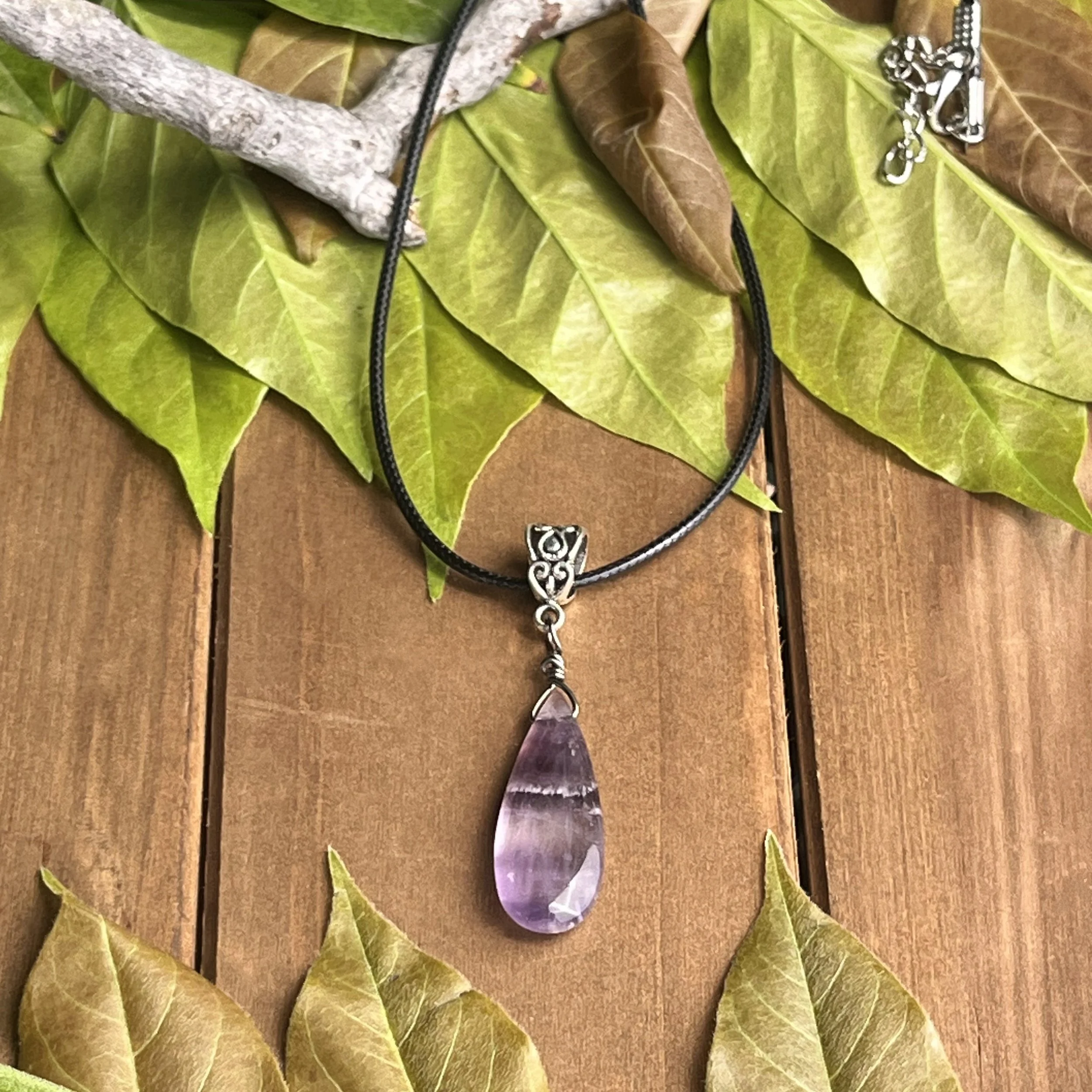 Amethyst healing necklace for inner-guidance