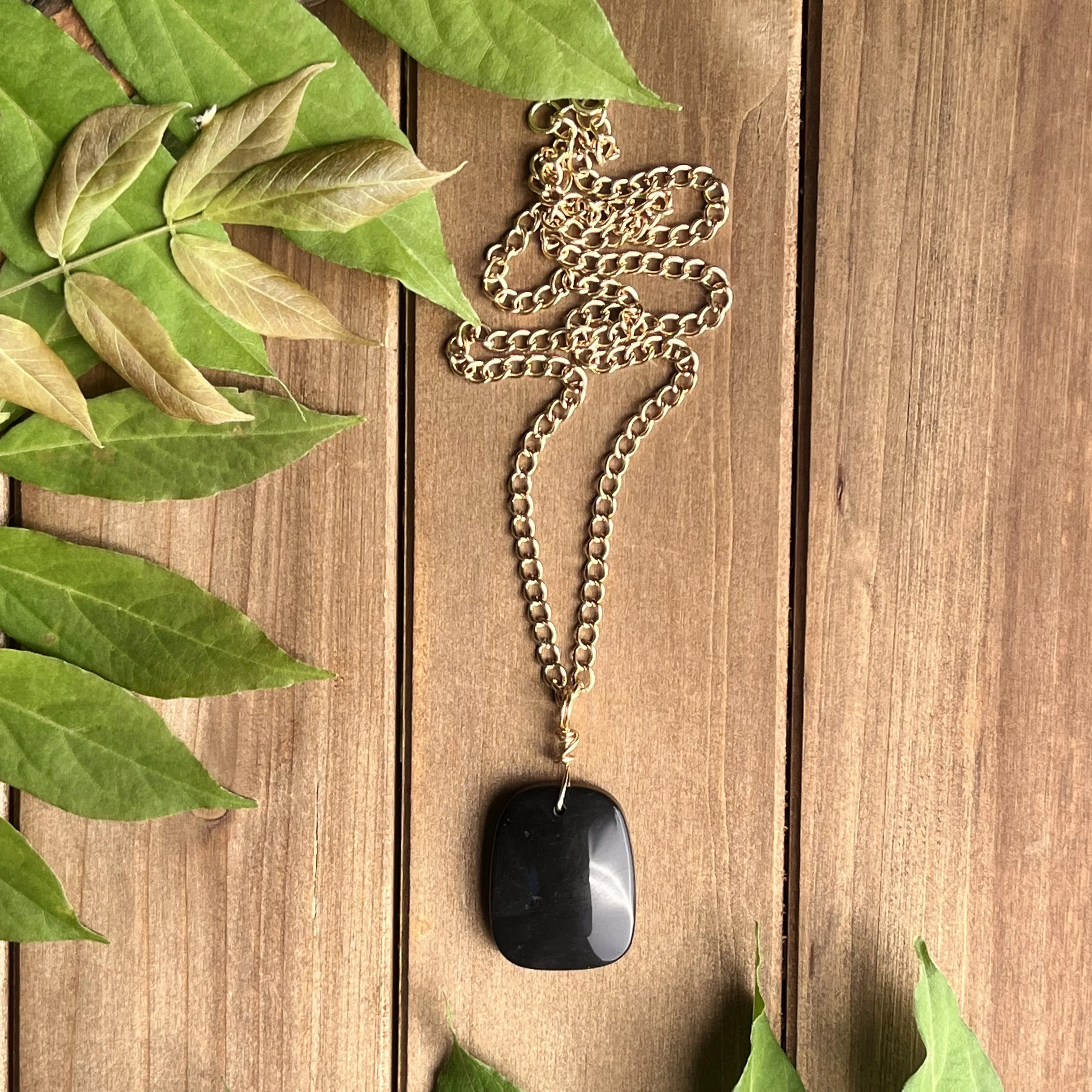 Black Jasper healing necklace