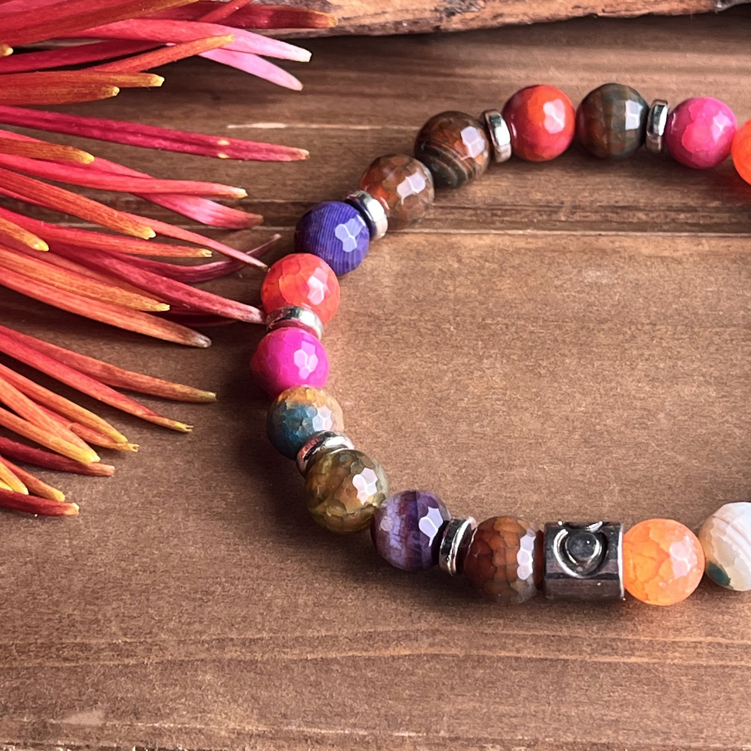 colorful gemstone bracelet for Taurus