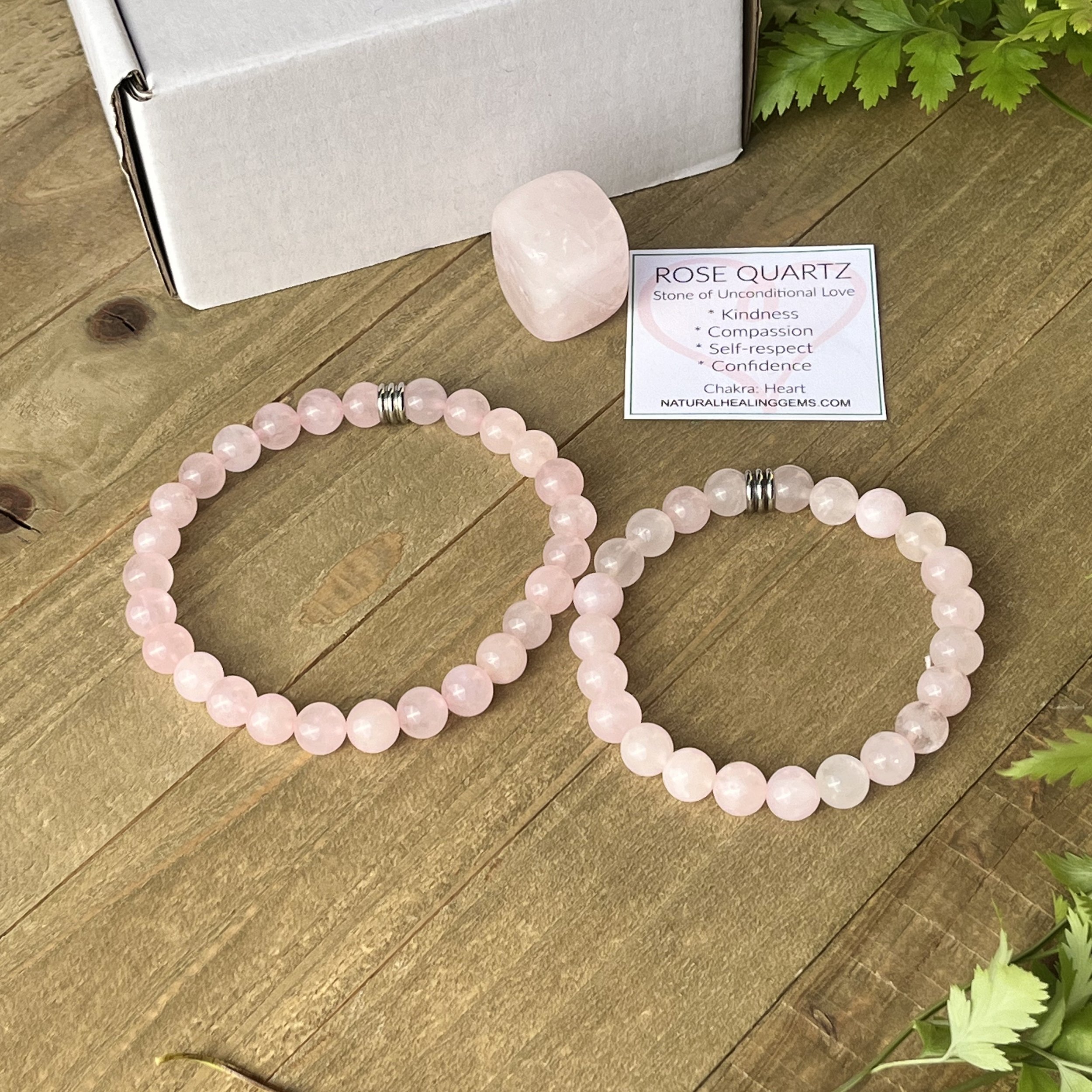 Heart Chakra Rose Quartz Set