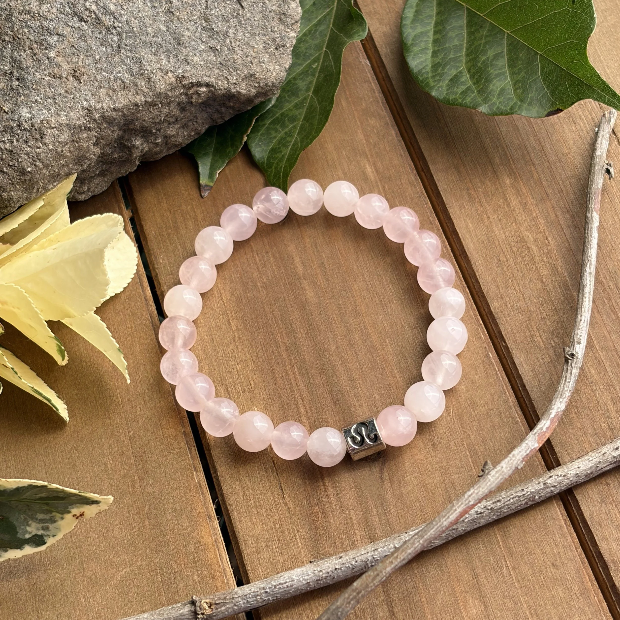 Rose Quartz bracelet for Leo