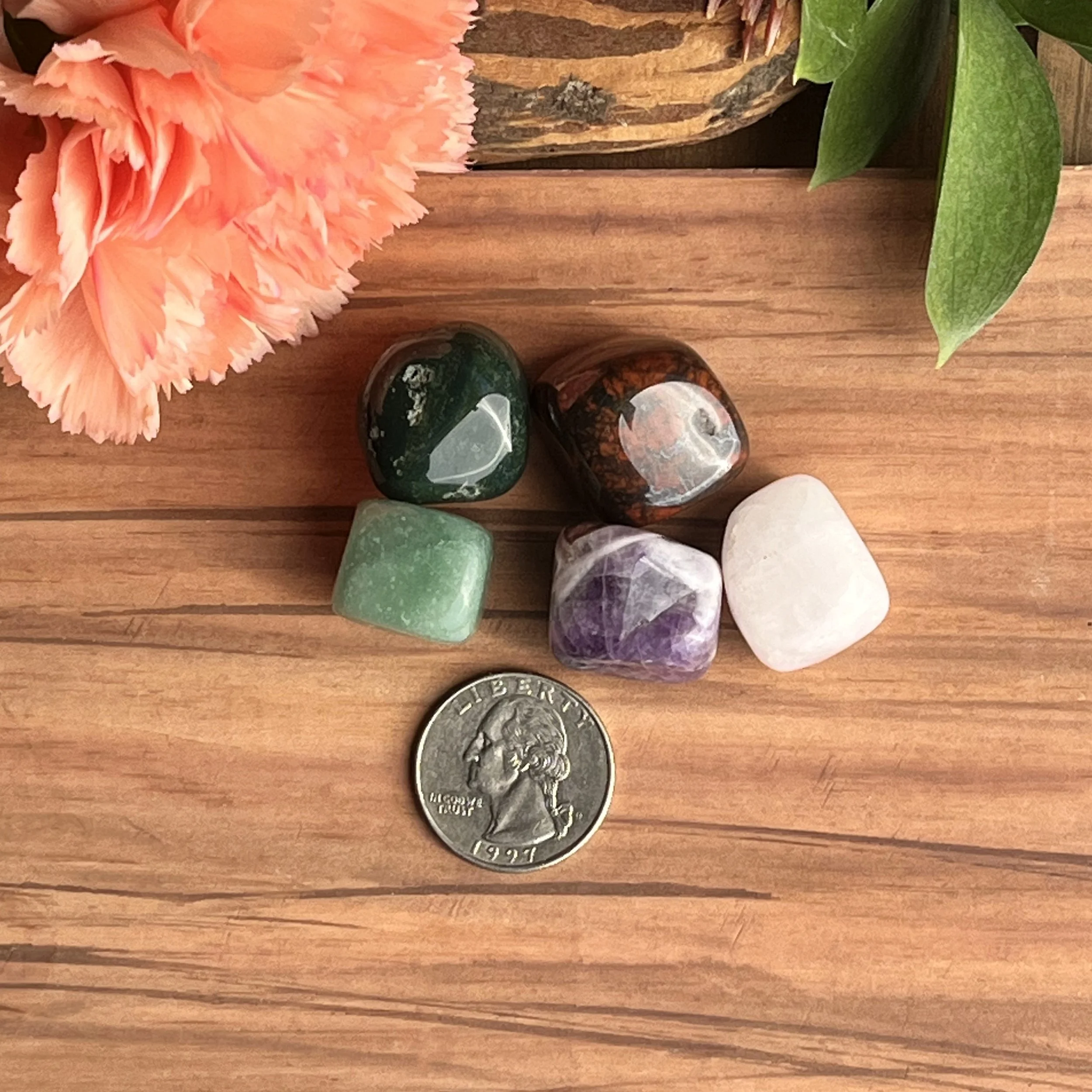 square tumbled gemstones
