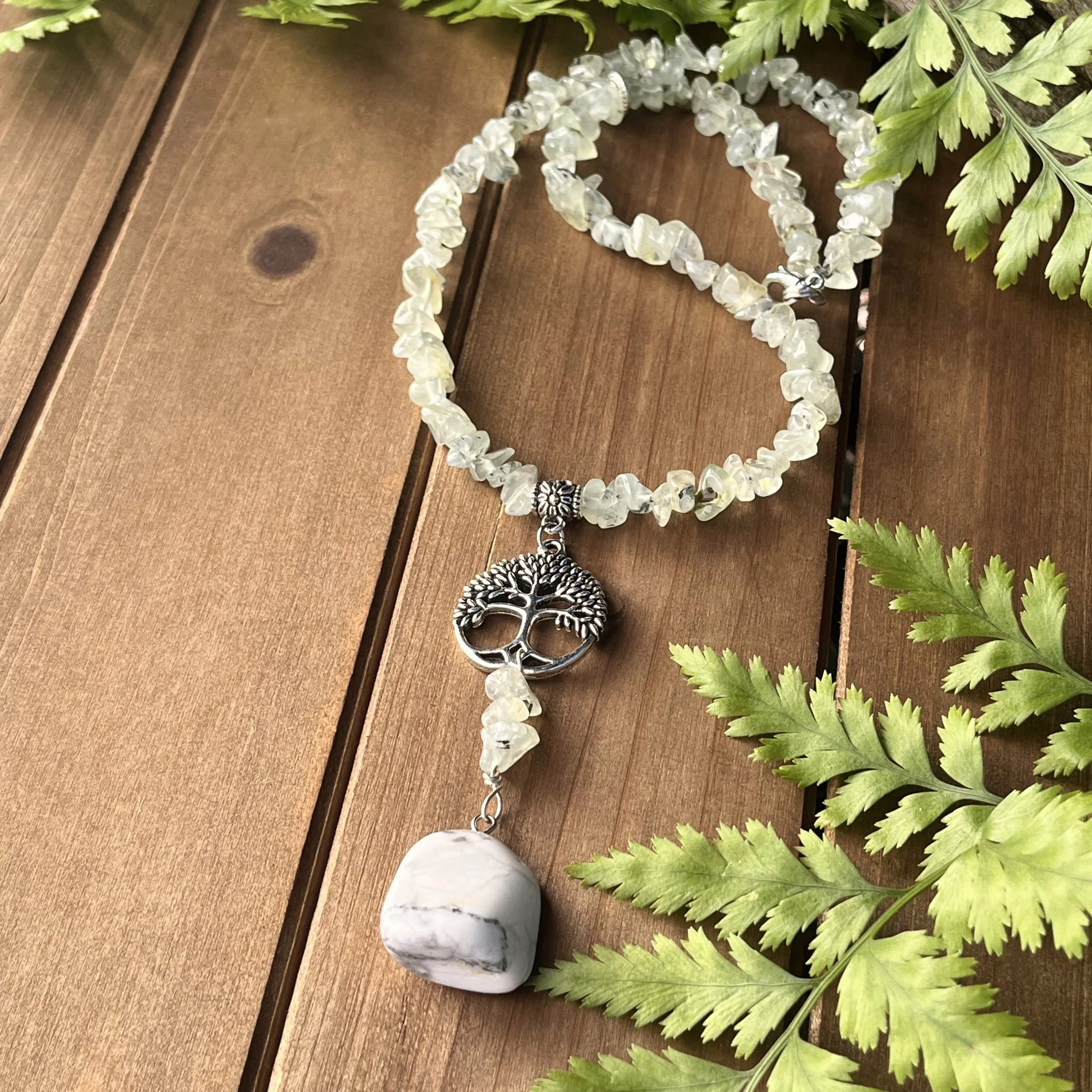 light green crystal necklace for healing