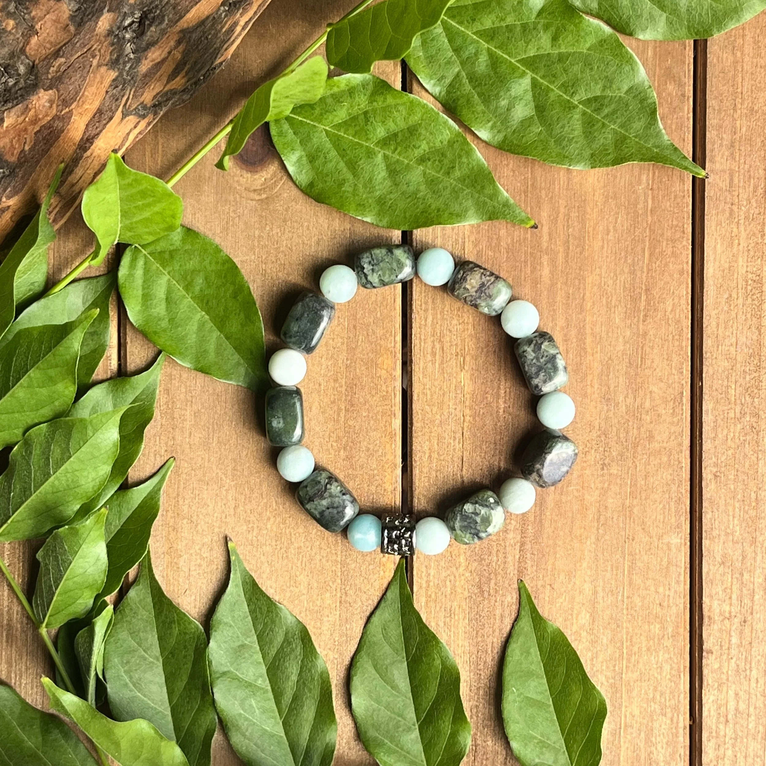 Jade and Amazonite bracelet