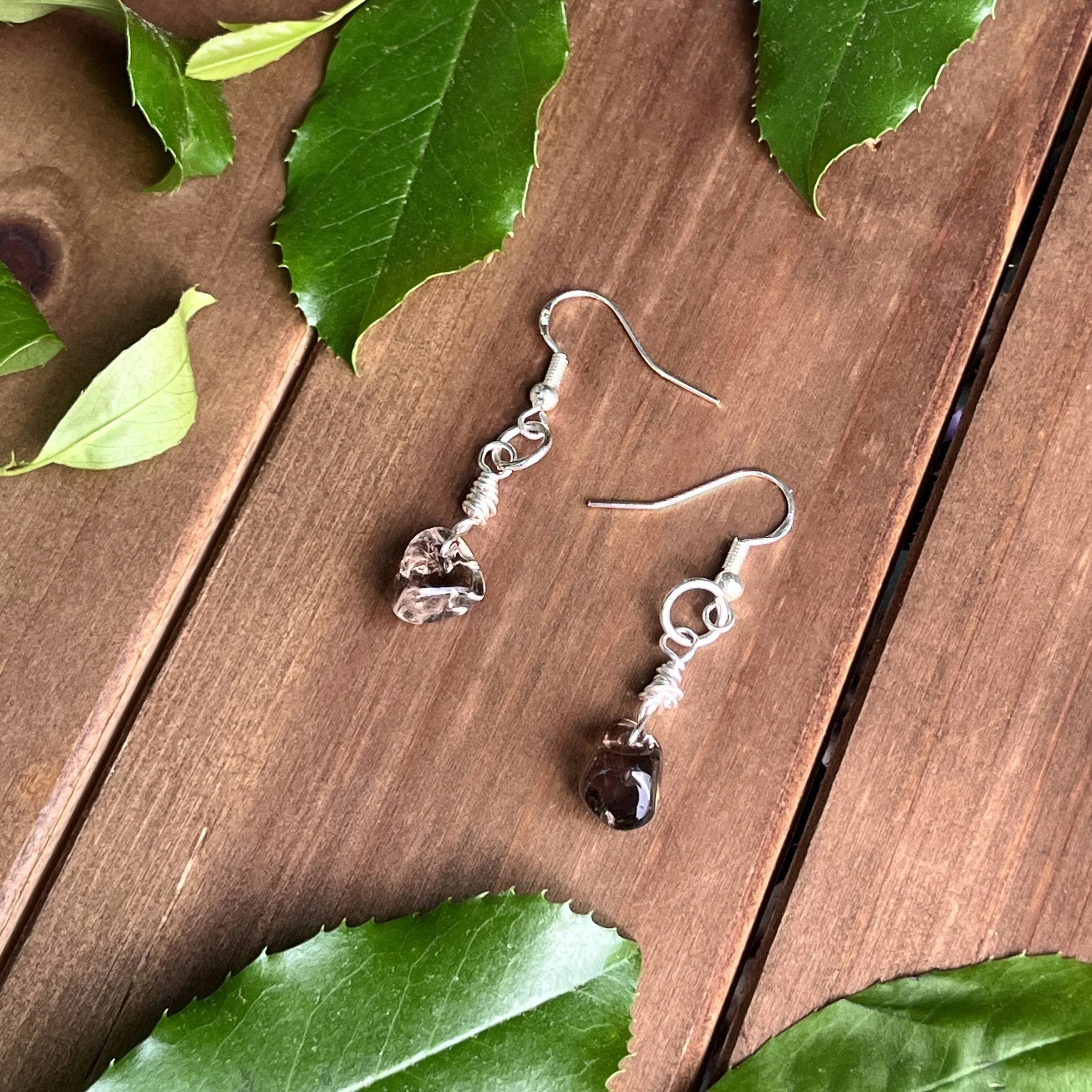 Smoky Quartz healing earrings