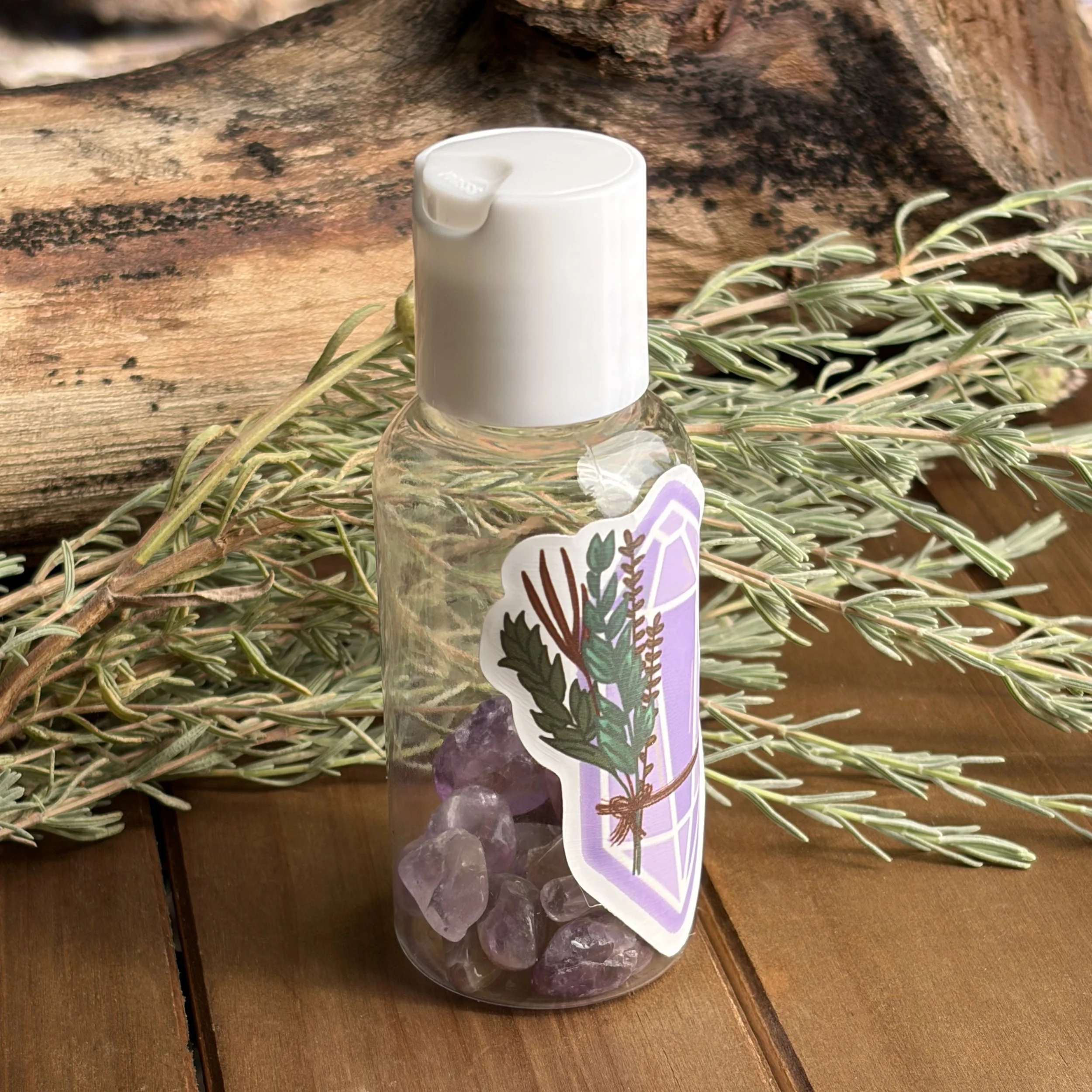 Amethyst lotion for healing skin
