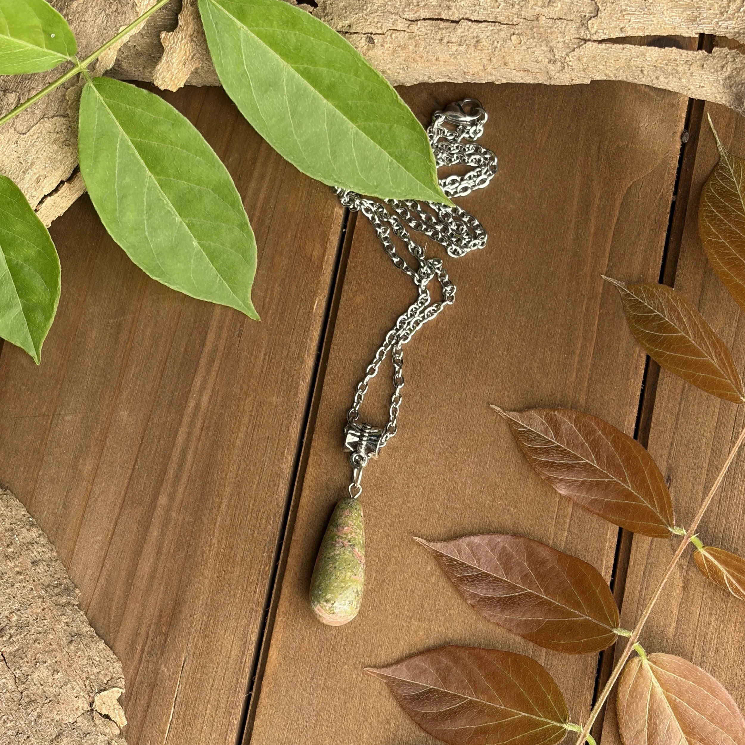 Unakite Jasper healing necklace