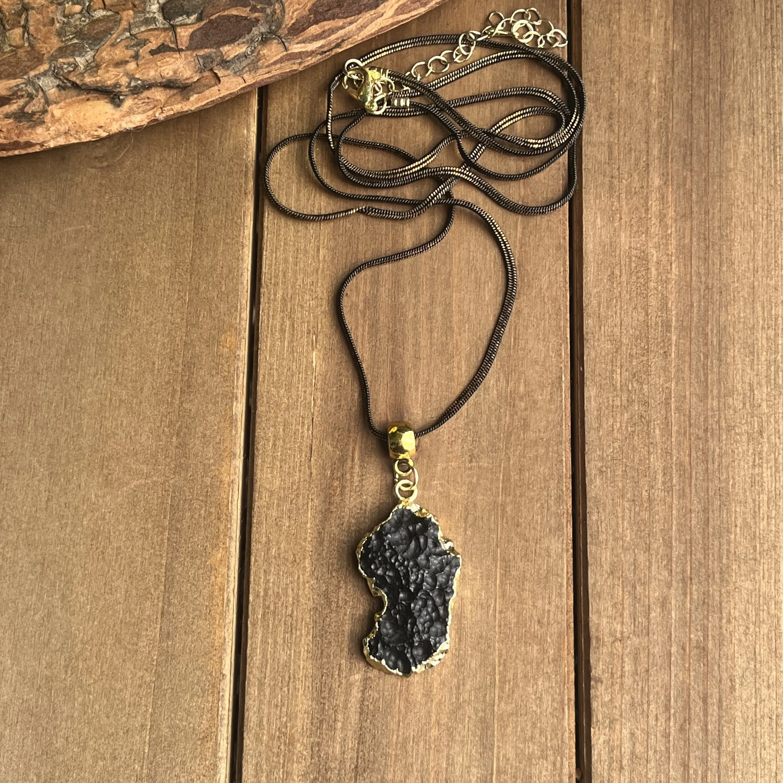 natural meteorite necklace
