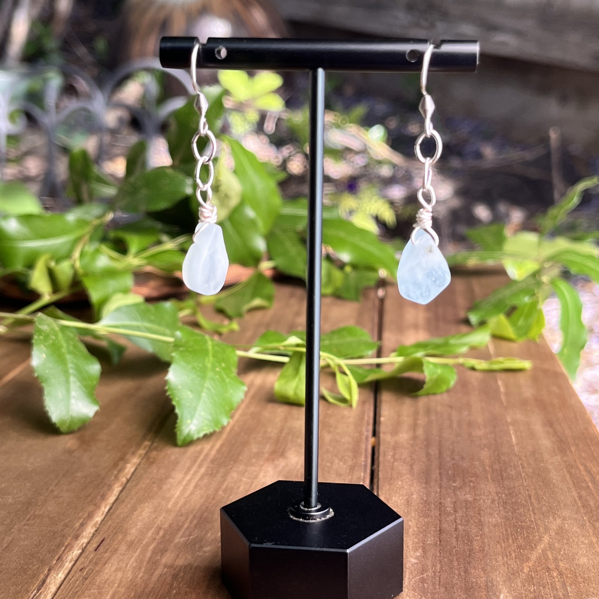 Aquamarine earrings handmade