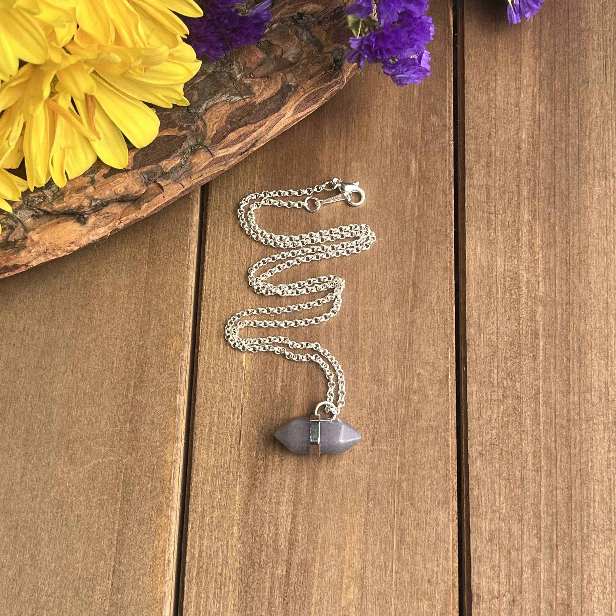 Amethyst point necklace