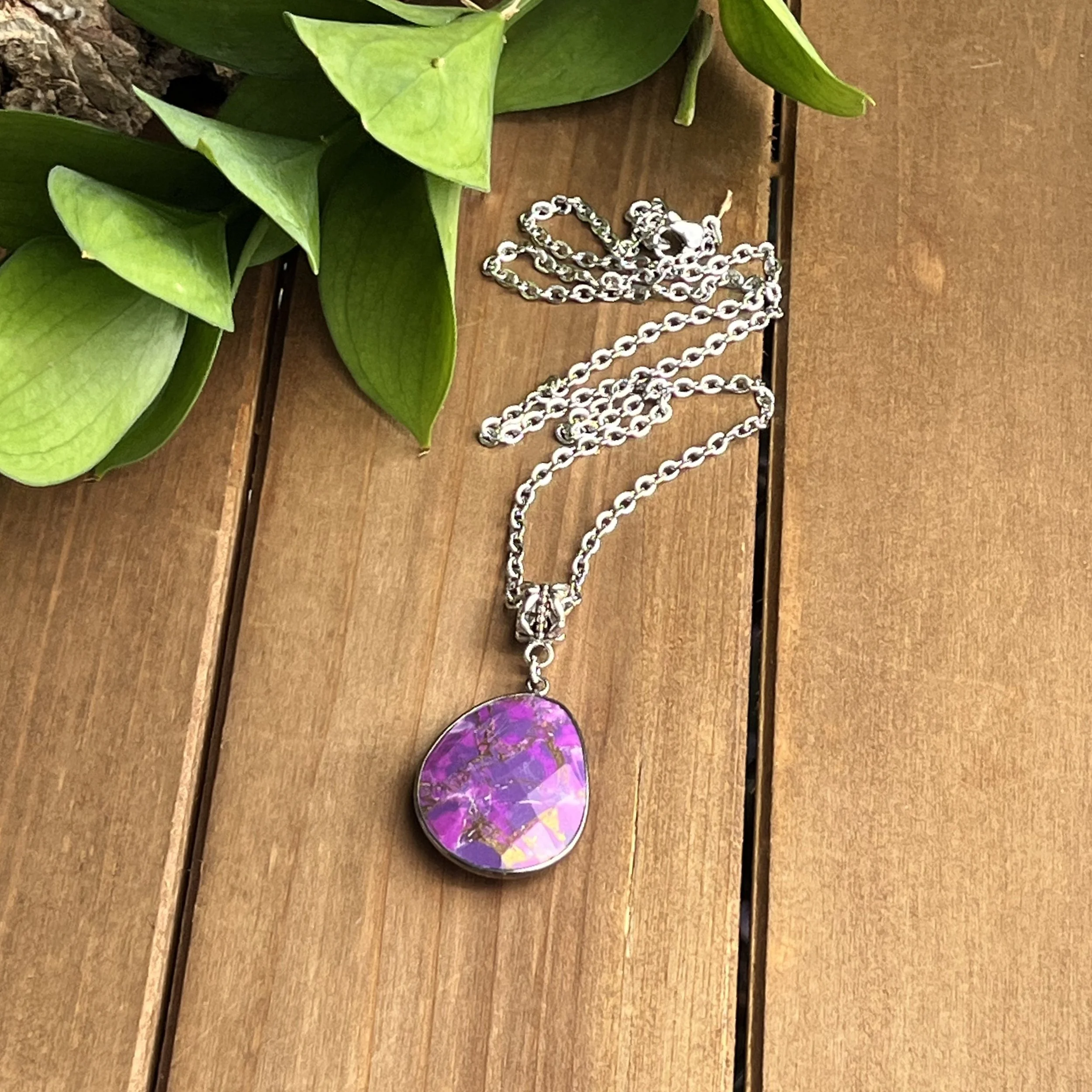 purple gemstone necklace healing gem