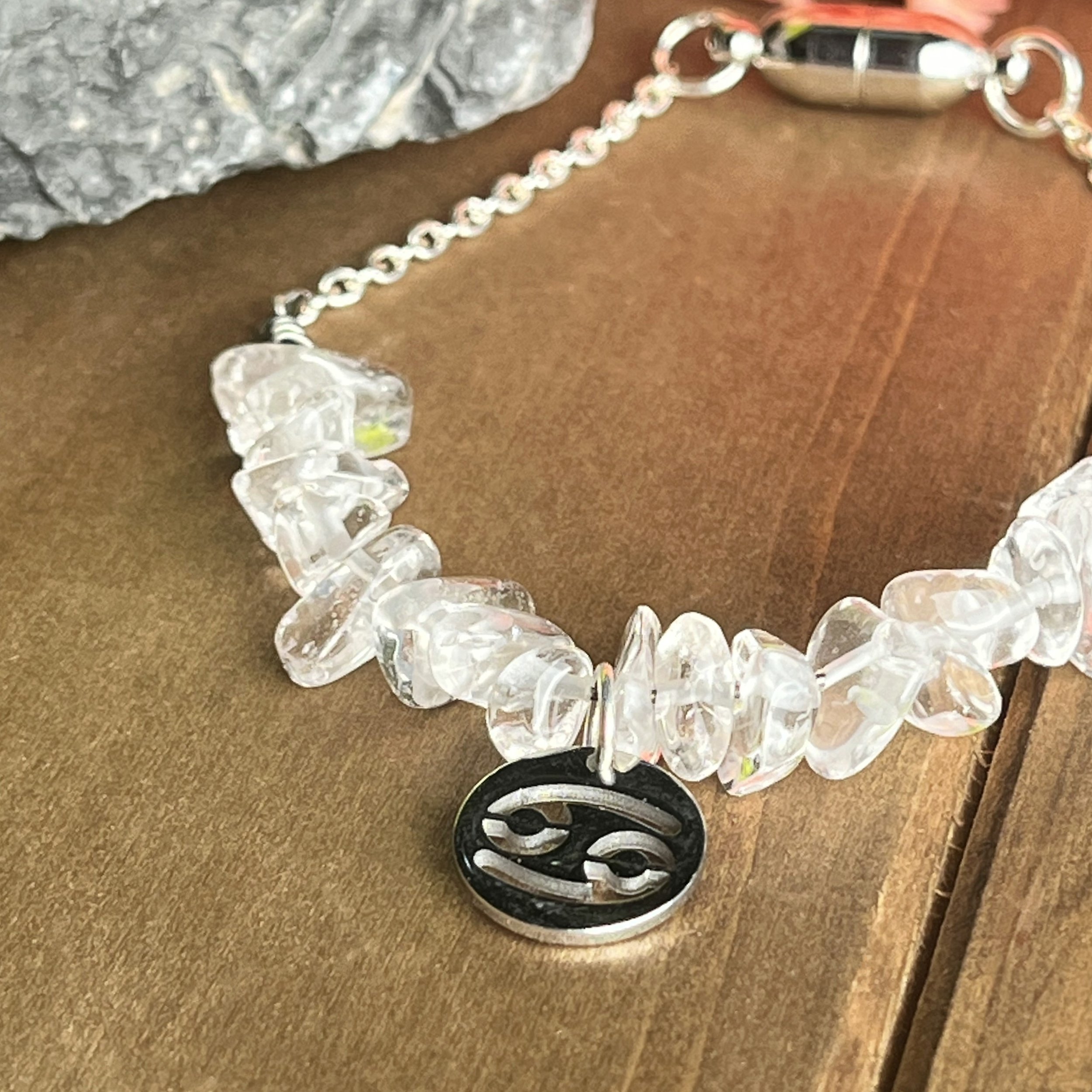 Cancer crystal quartz bracelet