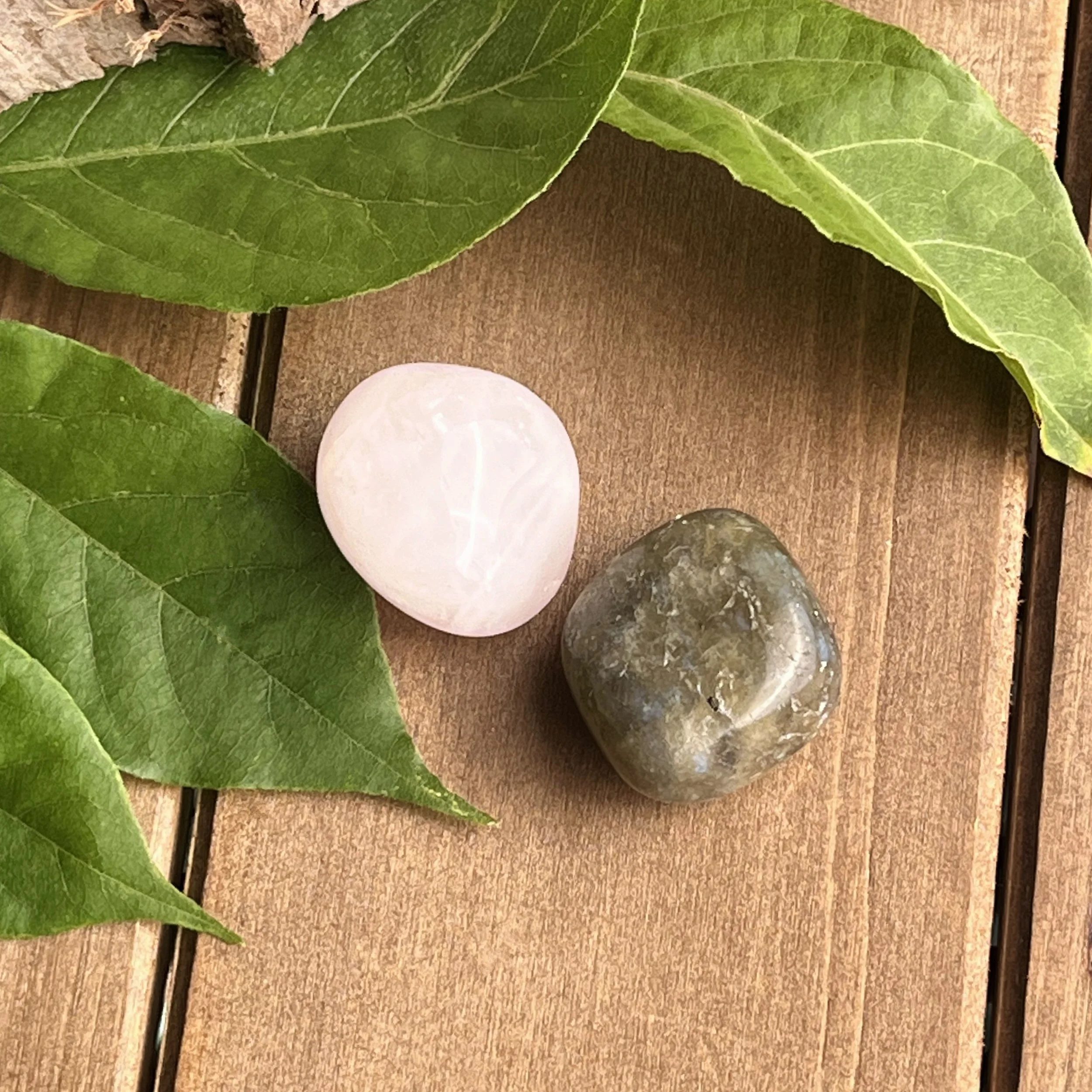 Rose Quartz with Labradorite