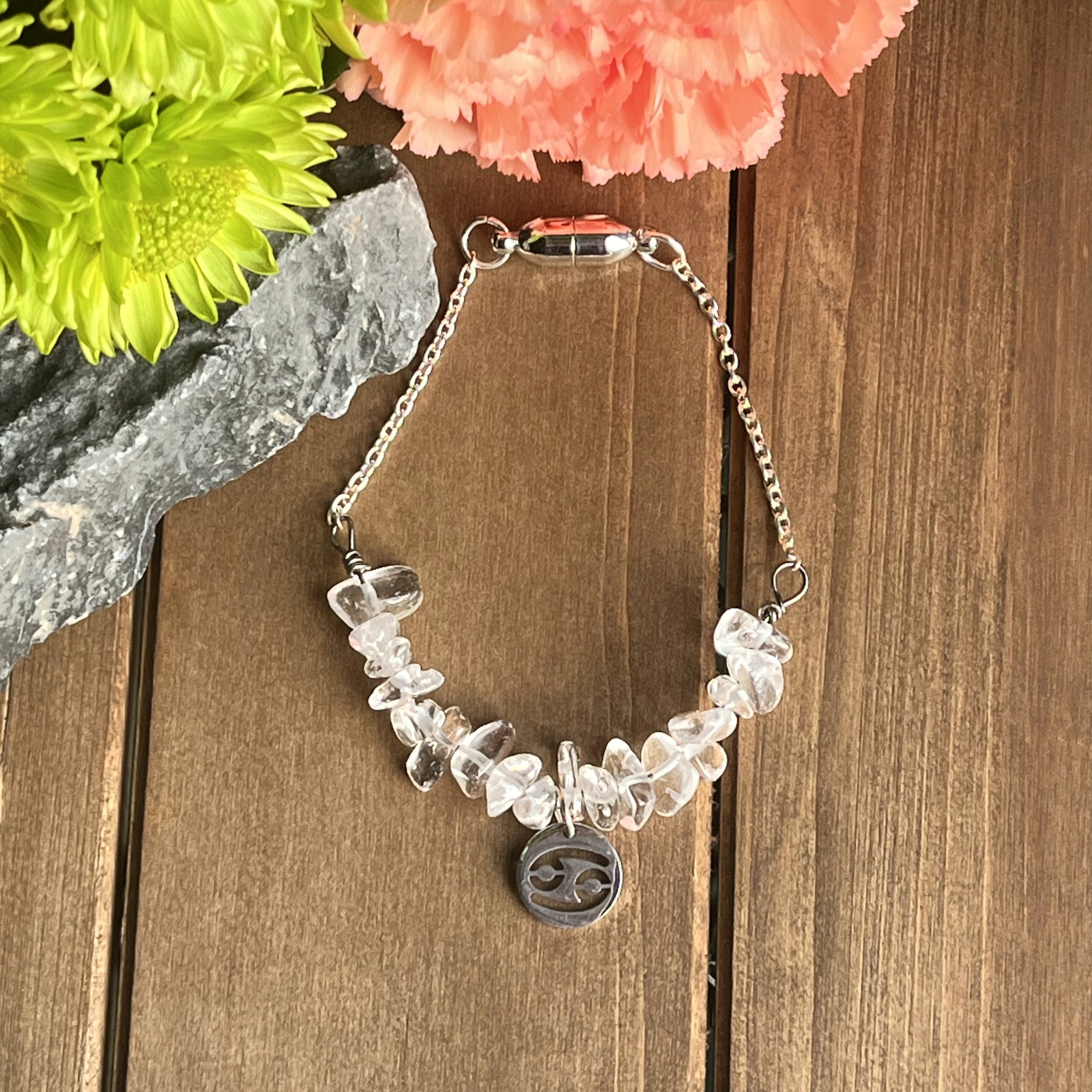 Cancer zodiac crystal bracelet