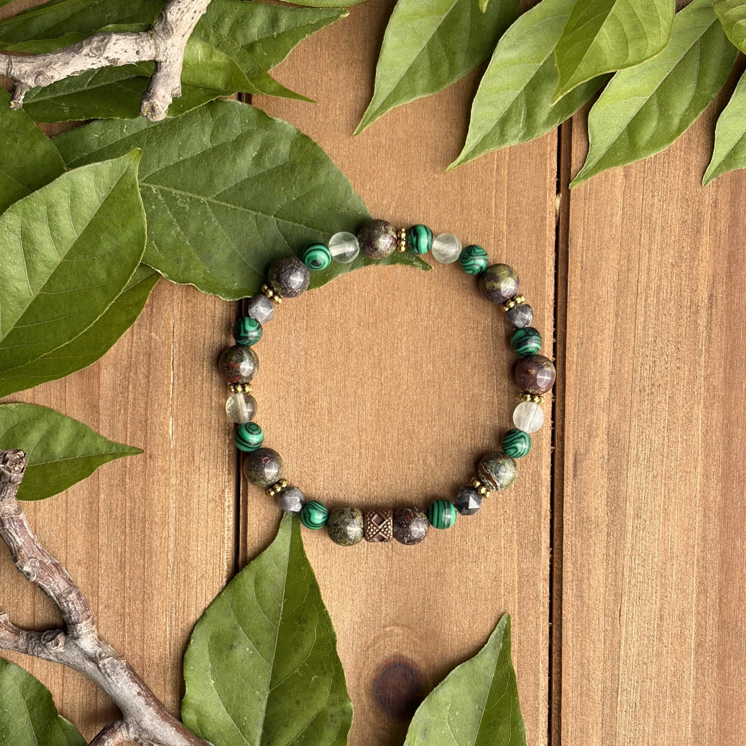 Mixed Gemstone Bracelet for Courage to Enterprise