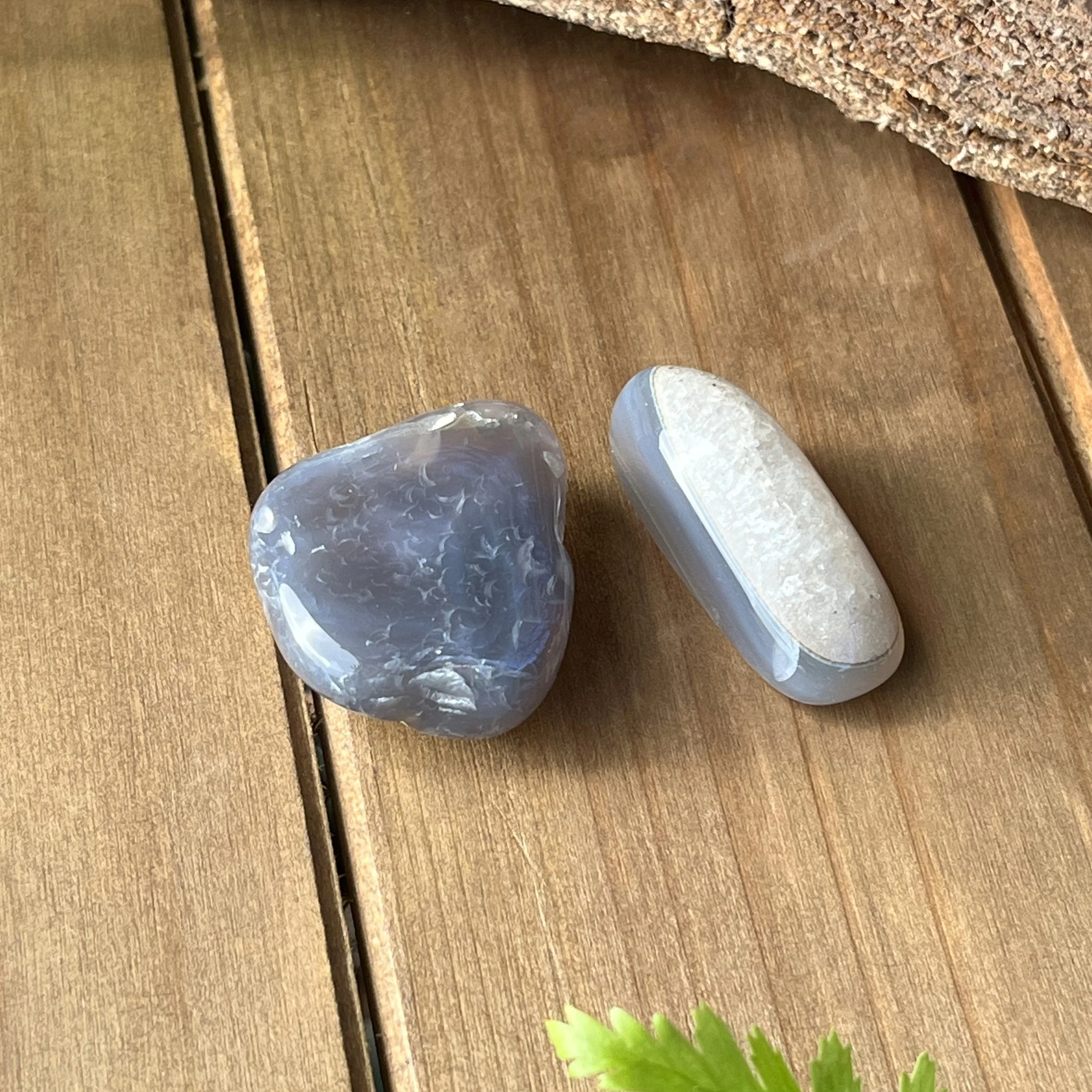 Gray Agate pocket stones