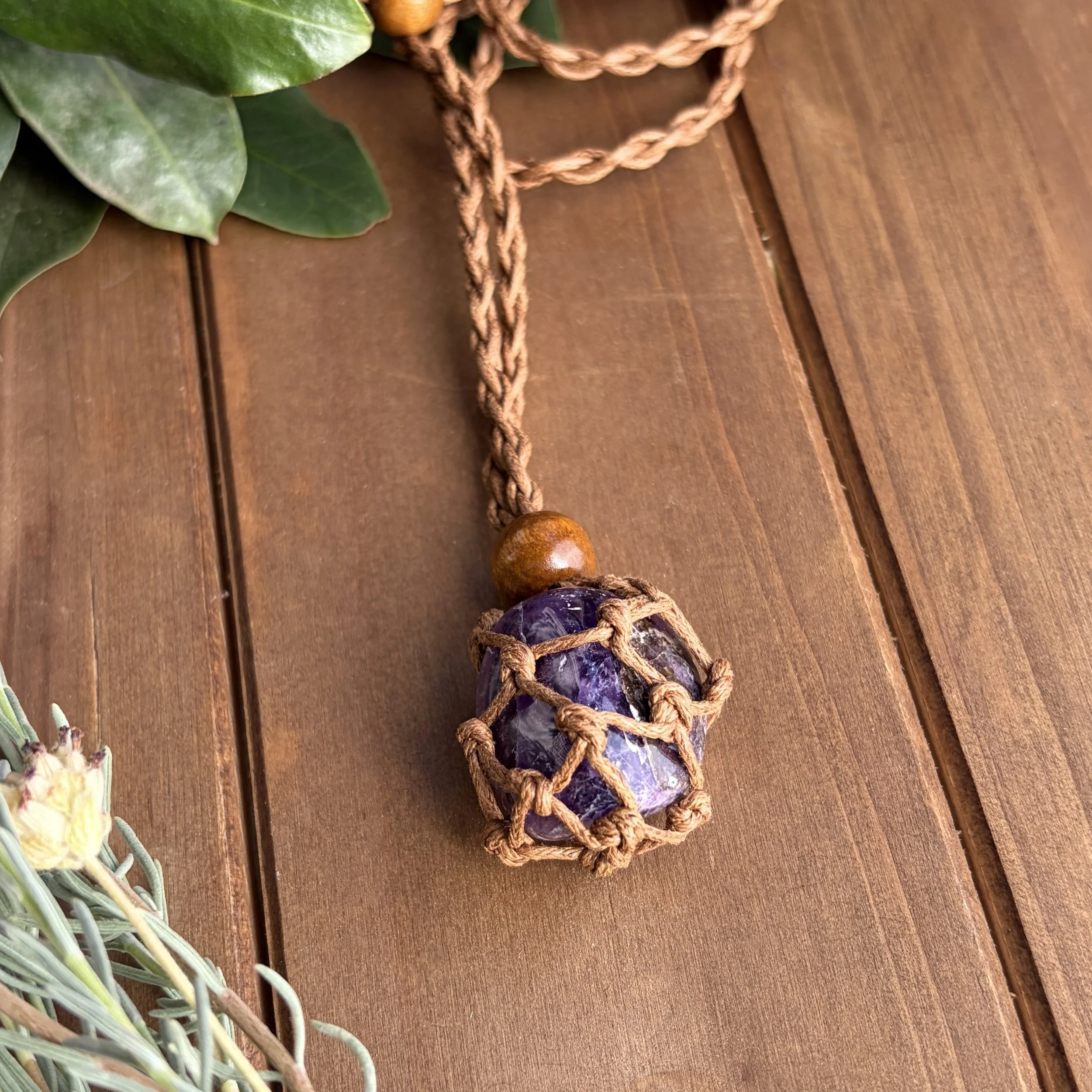 Amethyst healing necklace