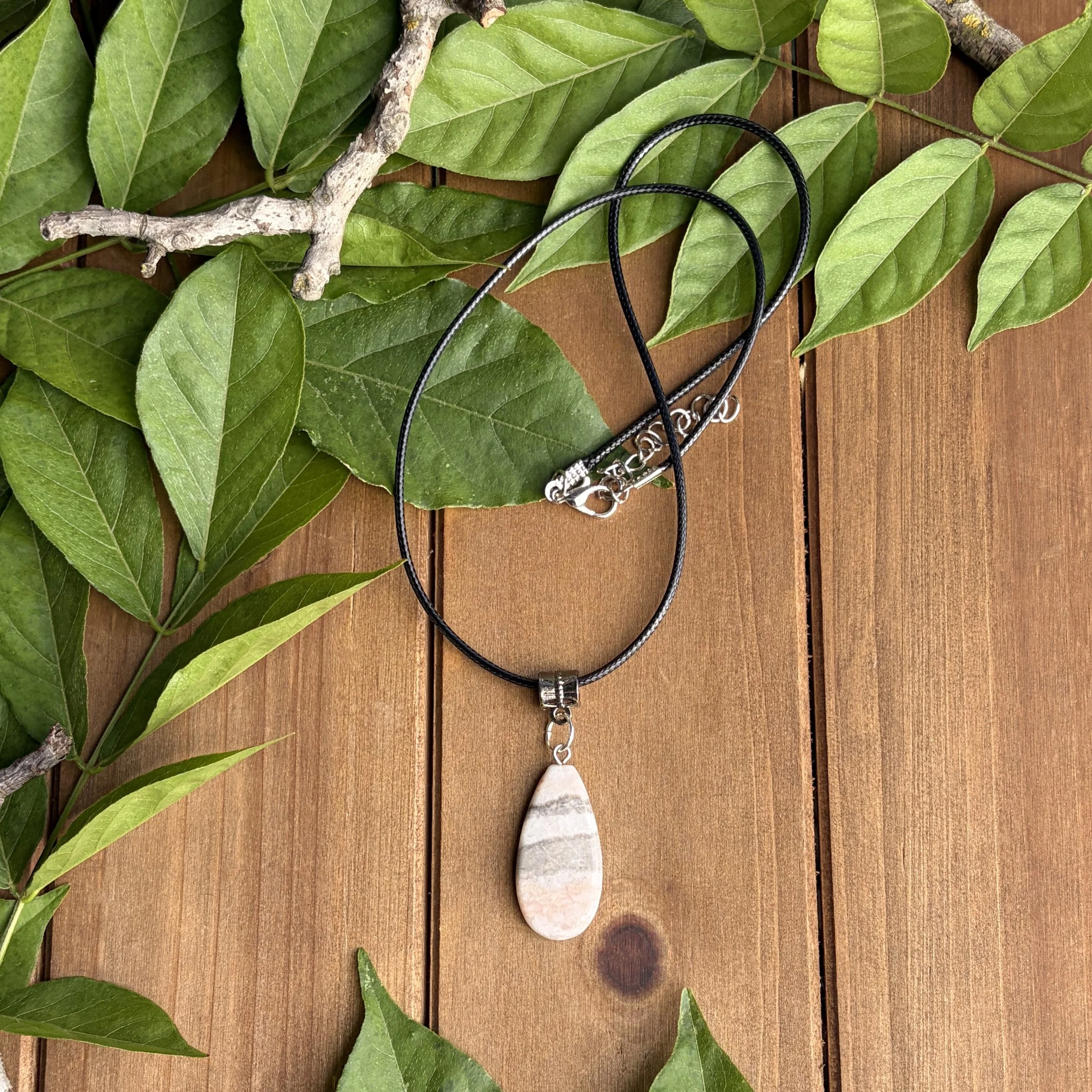 Pink Zebra Jasper necklace