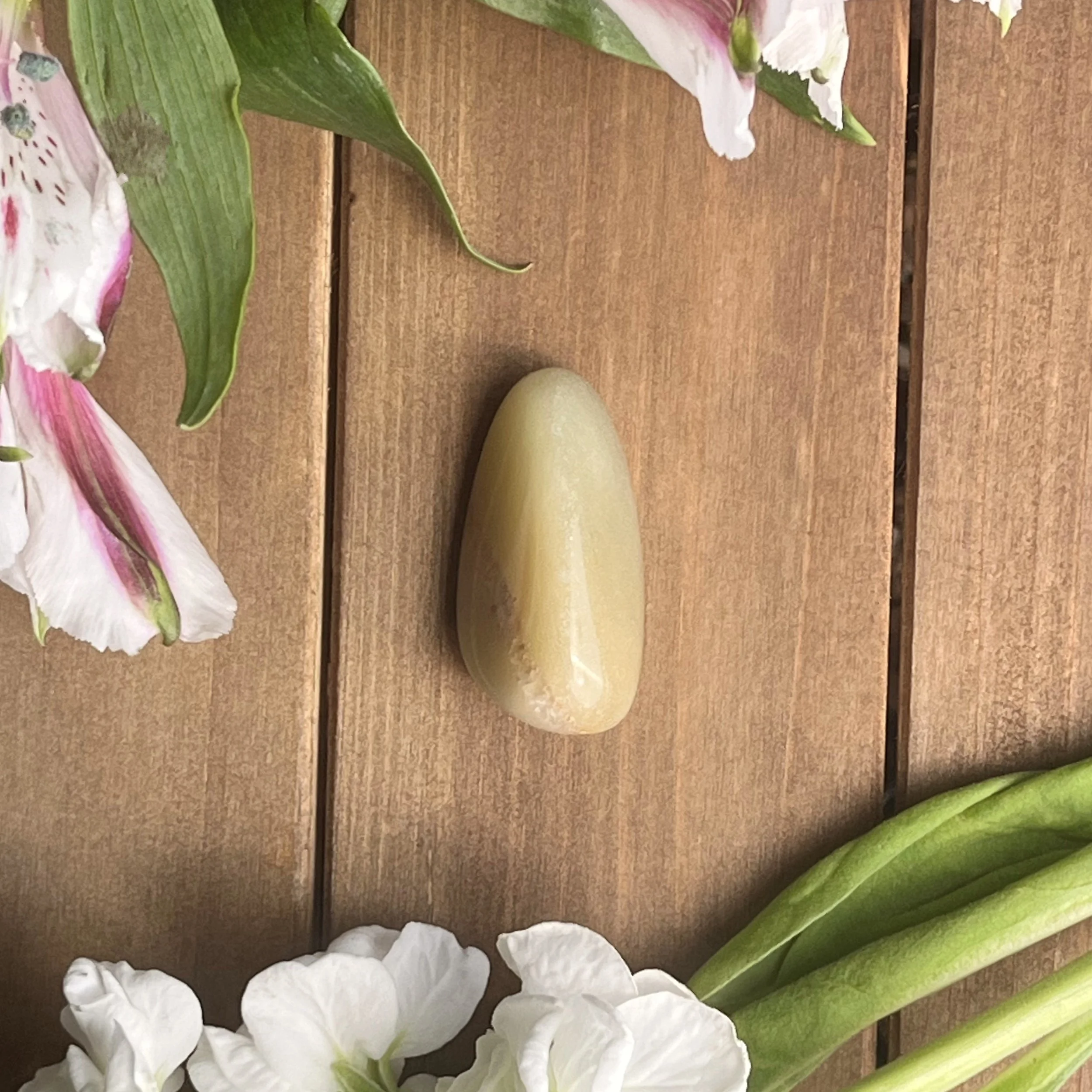 jade light green wishing stone