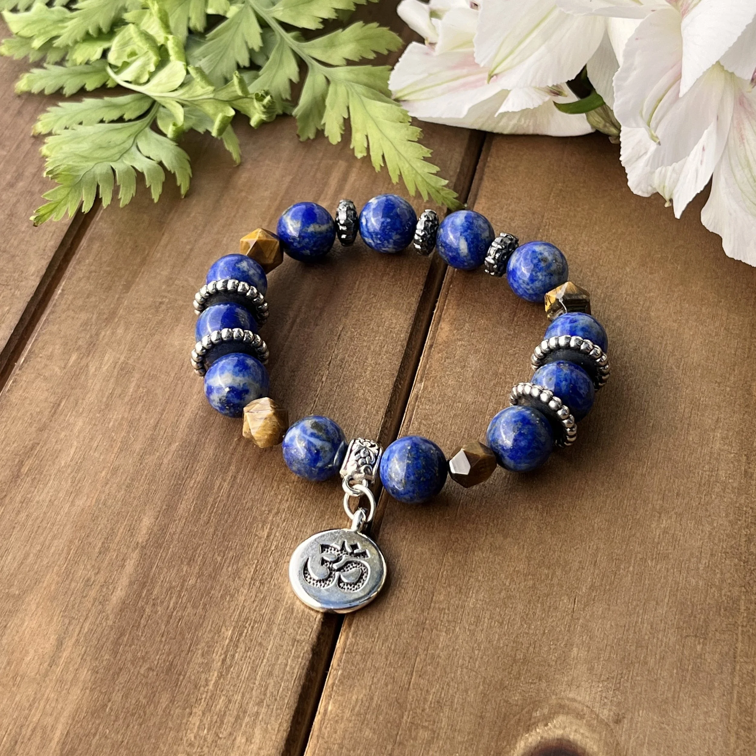 blue gemstone healing bracelet