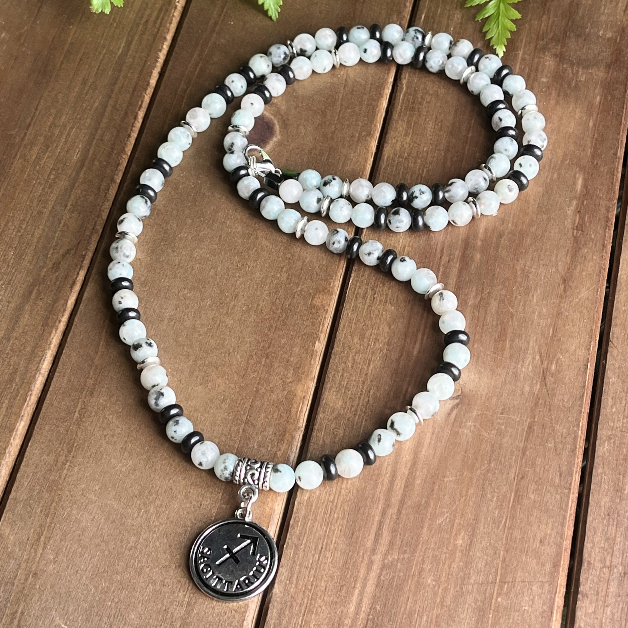 kiwi jasper necklace for Sagittarius