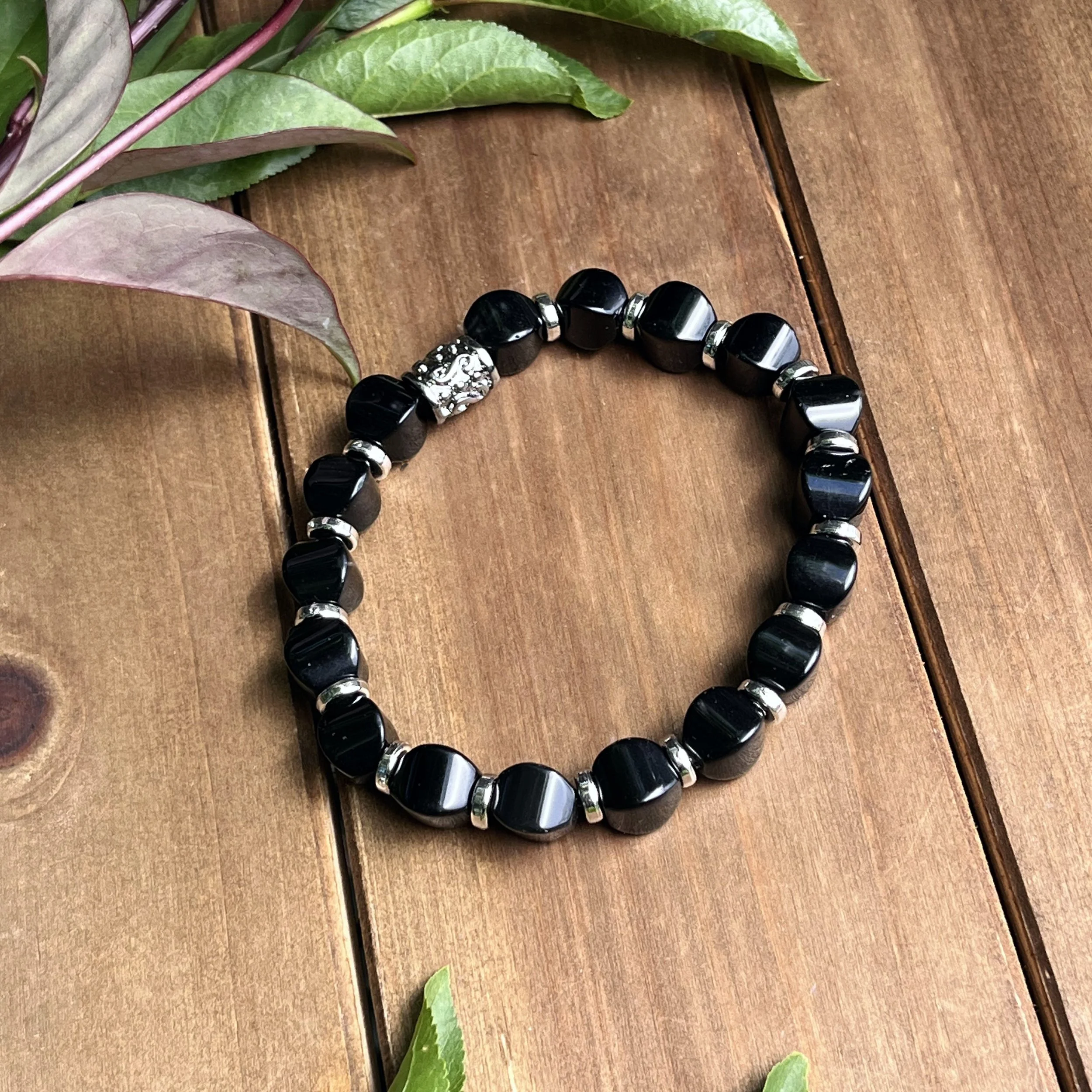 Black Obsidian bracelet for protection