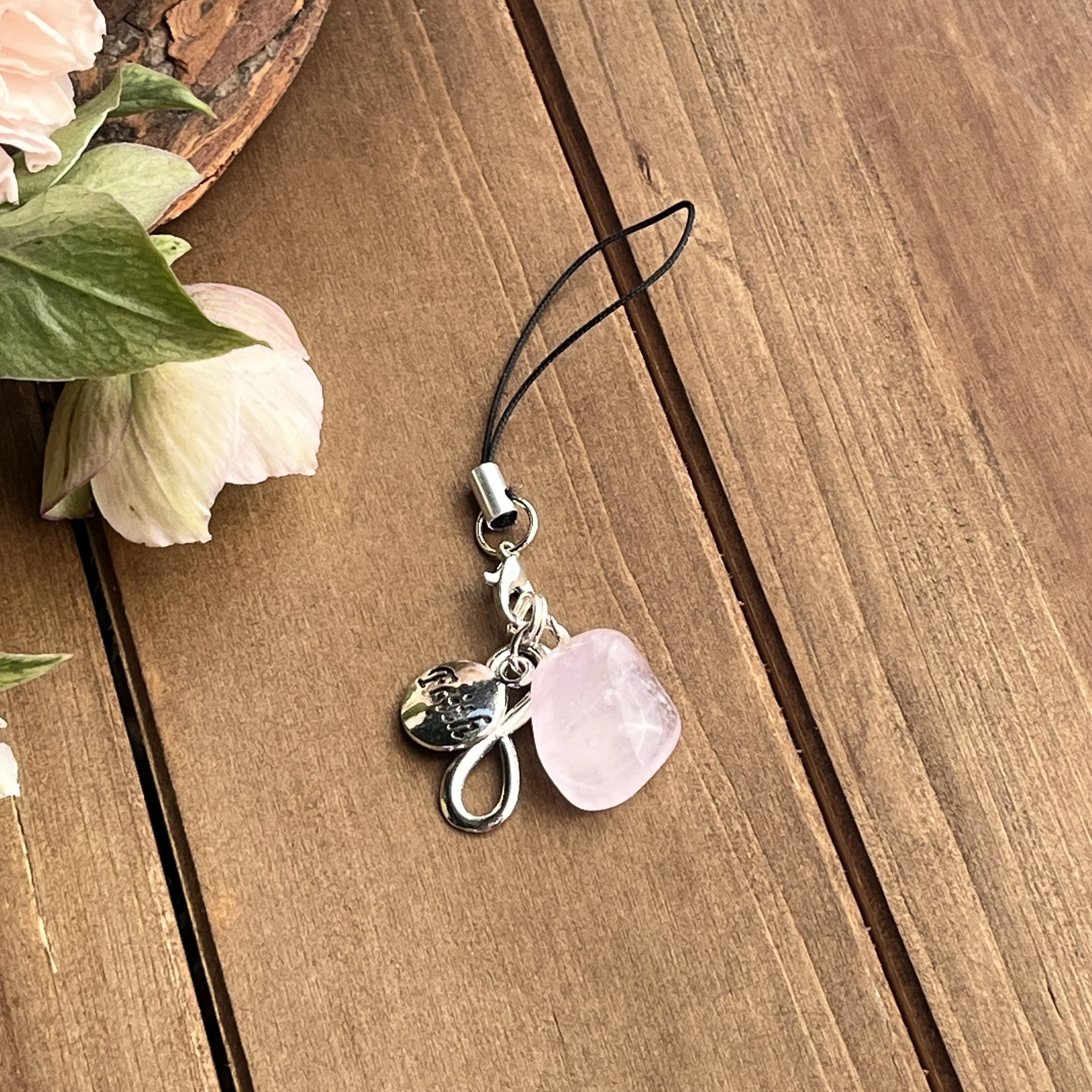 light purple crystal charm