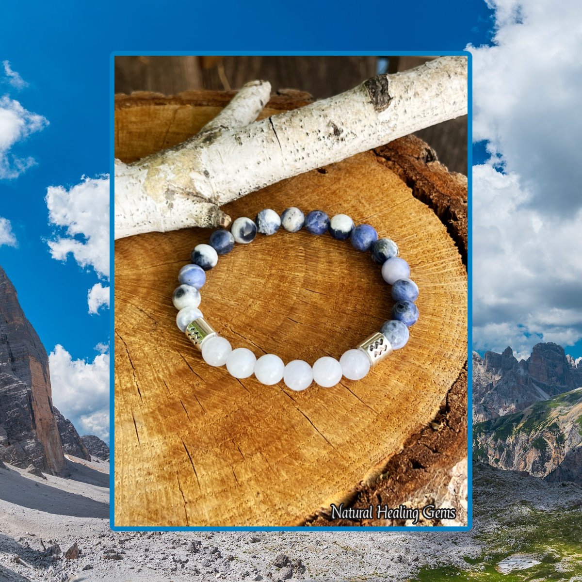 Aquamarine Crystal Bracelet, March Birthstone Jewelry – Abiza