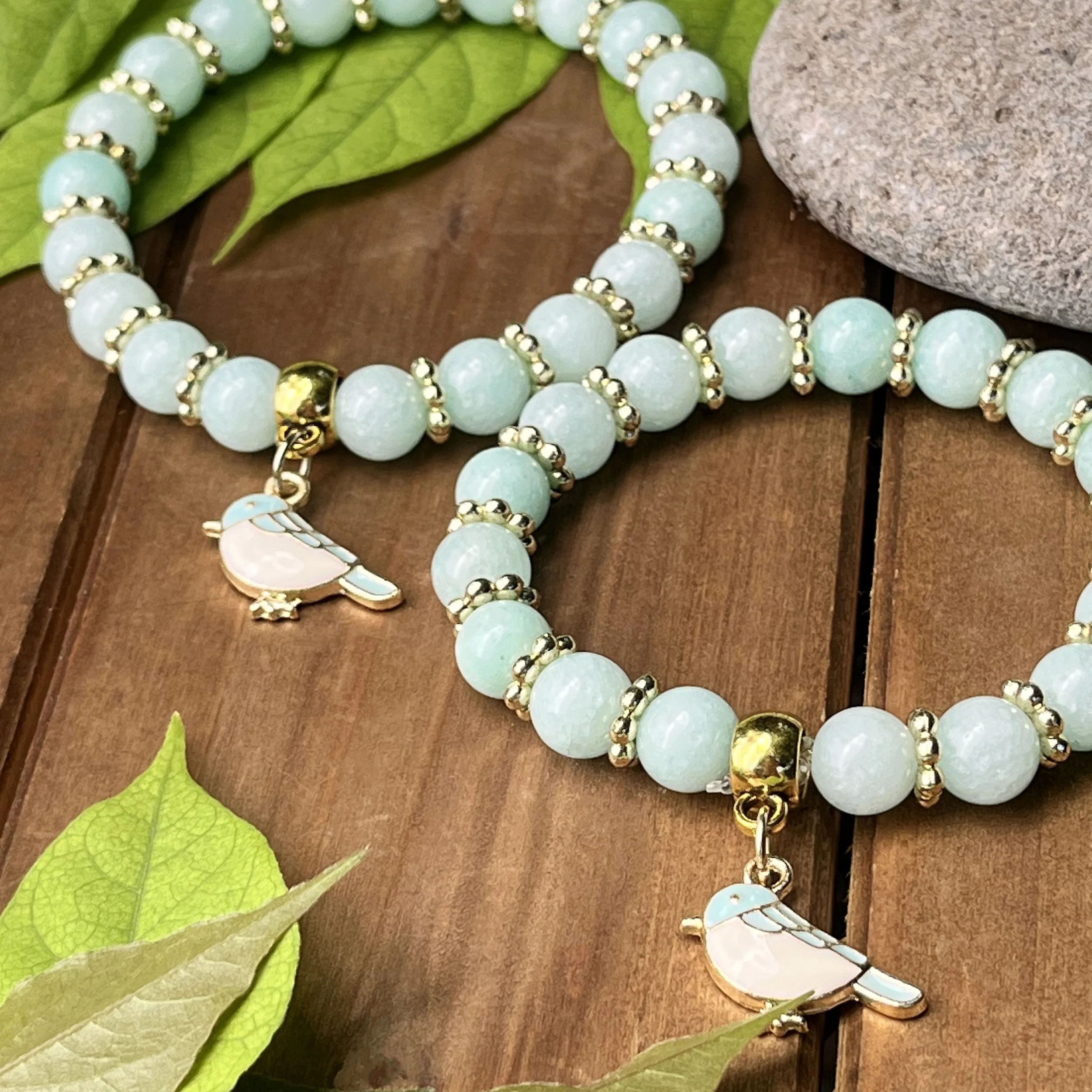 matching Amazonite Chalcedony bracelets
