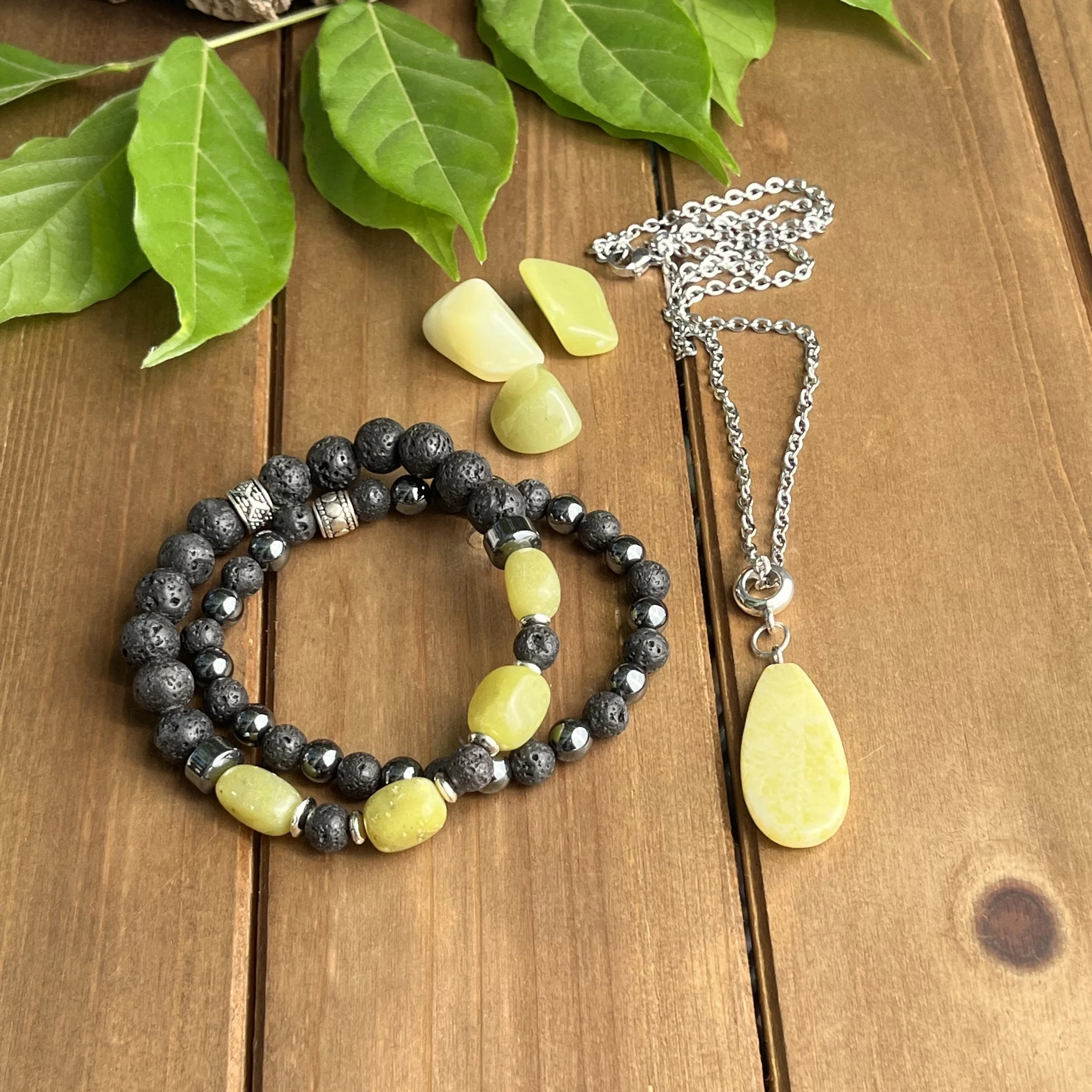 light green serpentine jewelry