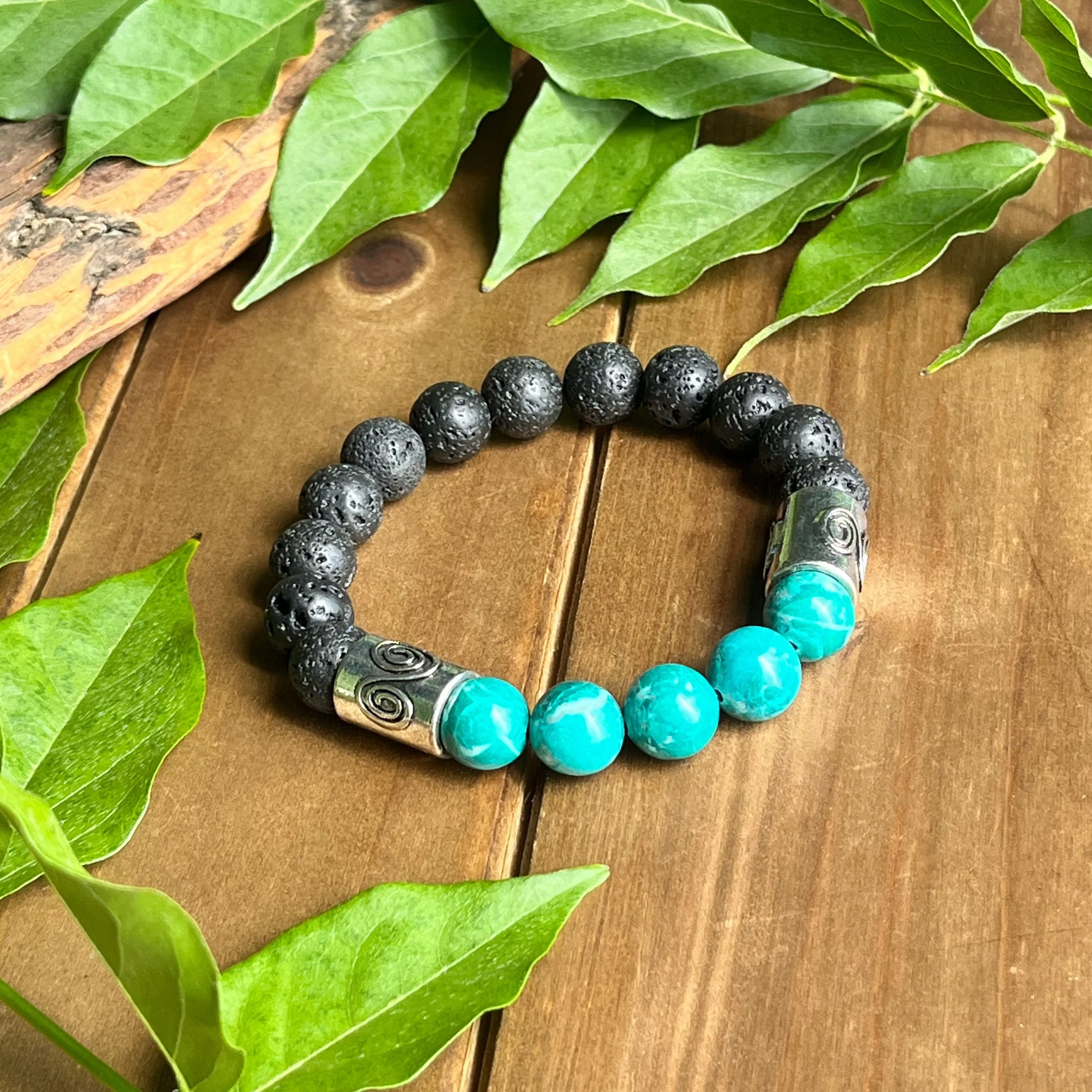 throat chakra healing gemstone bracelet