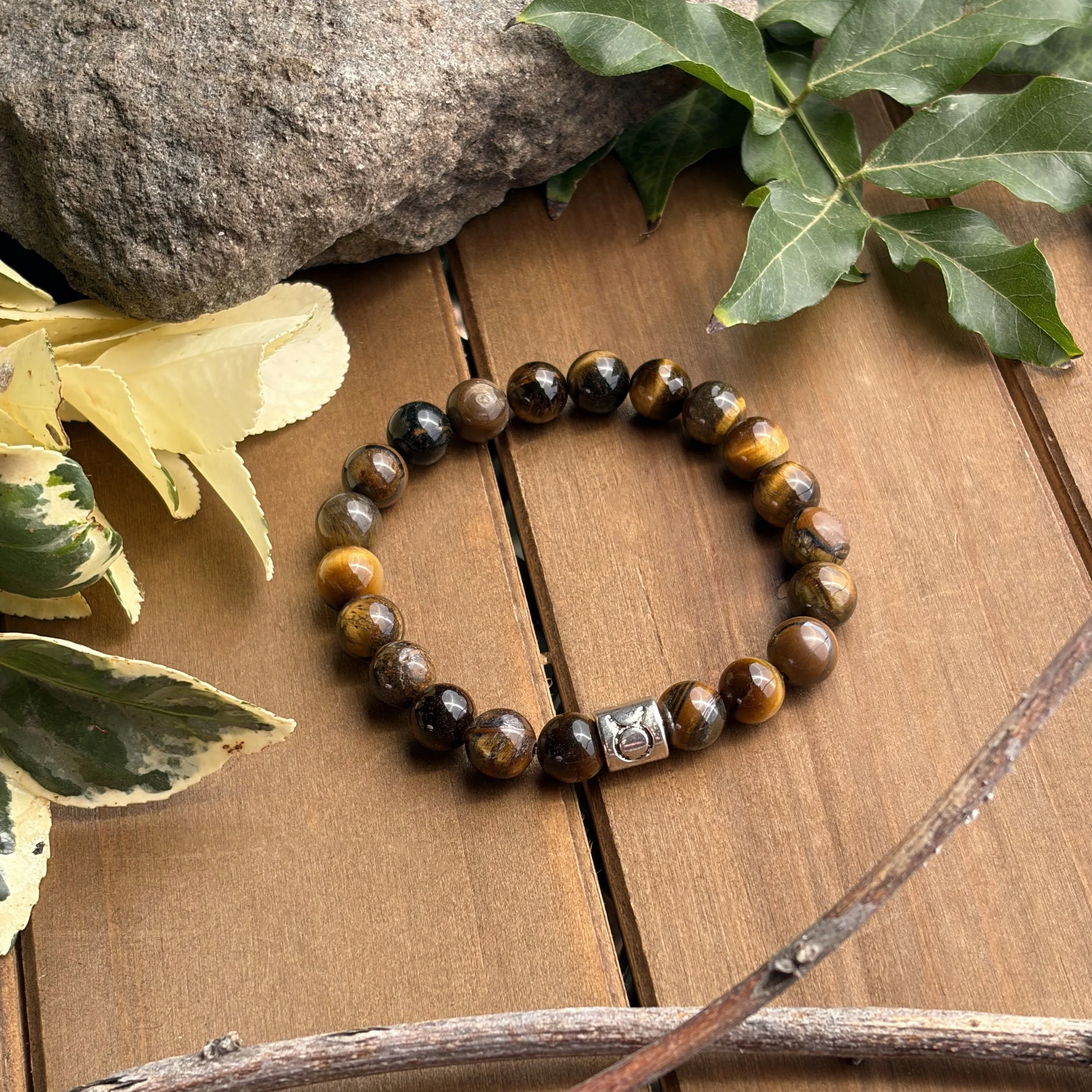 Tiger Eye gemstone bracelet for Taurus zodiac