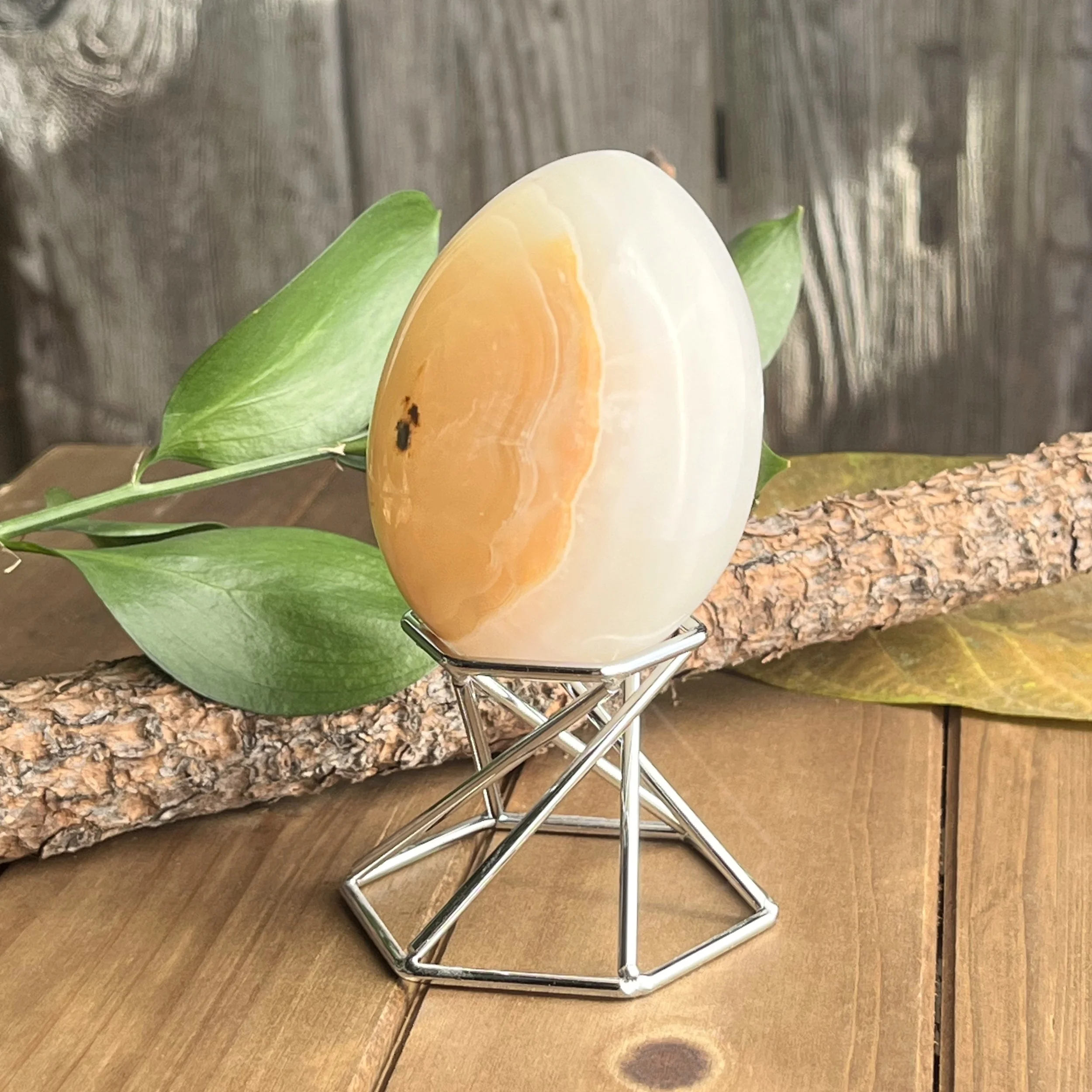 Yellow Calcite egg 4"