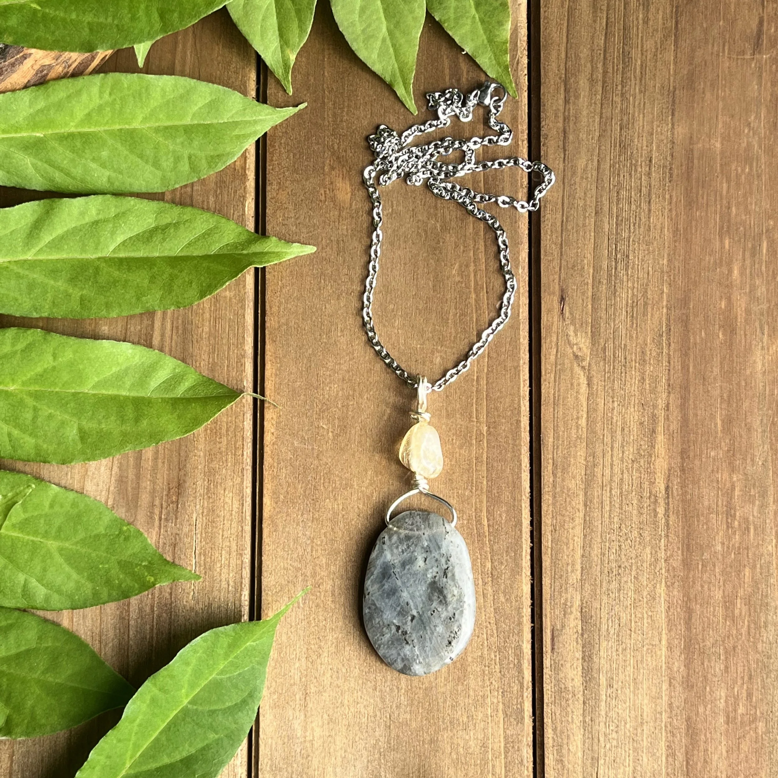 Labradorite and Citrine necklace