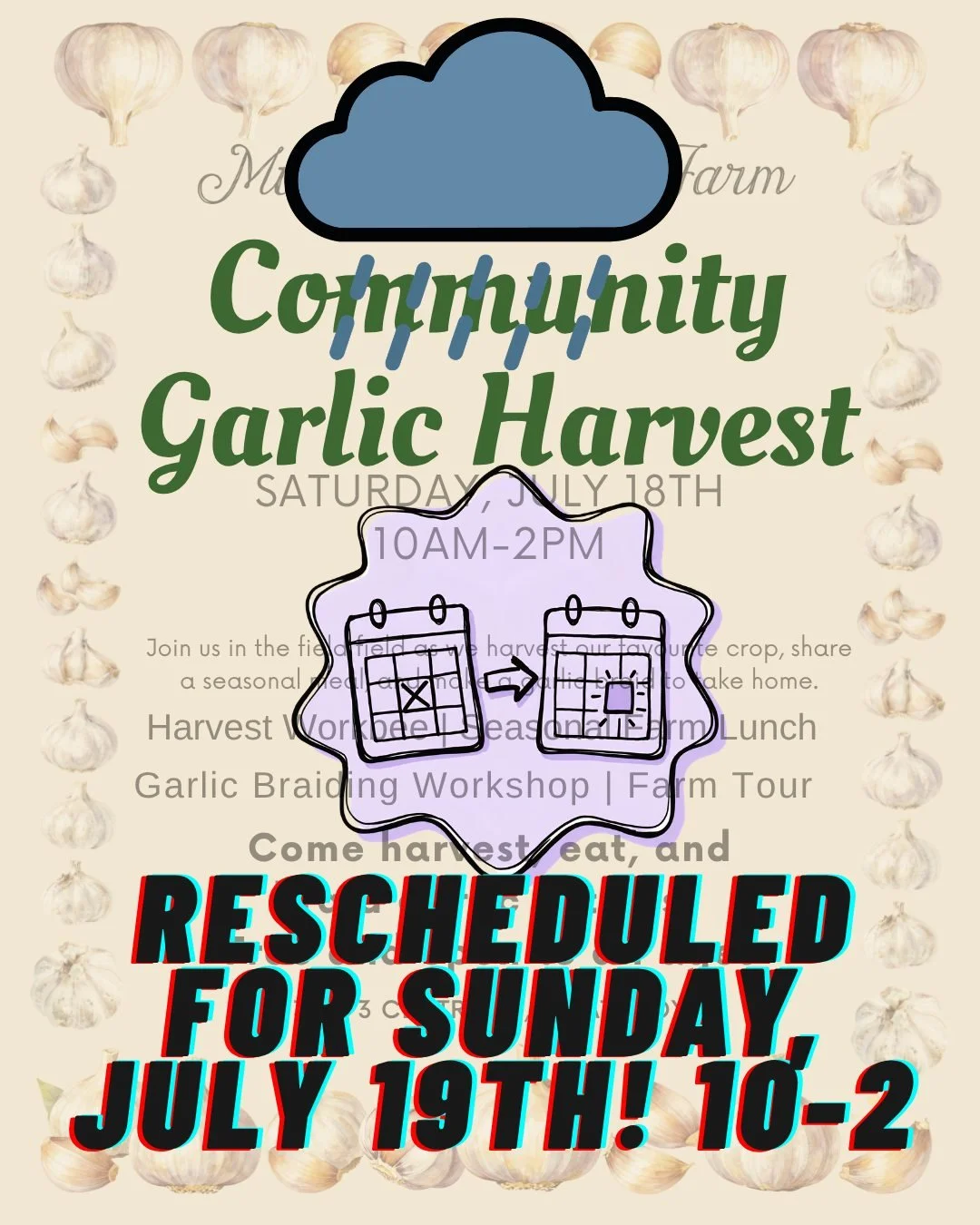 IMPORTANT ANNOUNCEMENT:

Saturday has rain in the forecast, and potentially smoke.

Sunday on the other hand is looking sunny and clear!

We are making the decision to RESCHEDULE our event to this Sunday. Same time, same place, same plan. Sunday, Jul