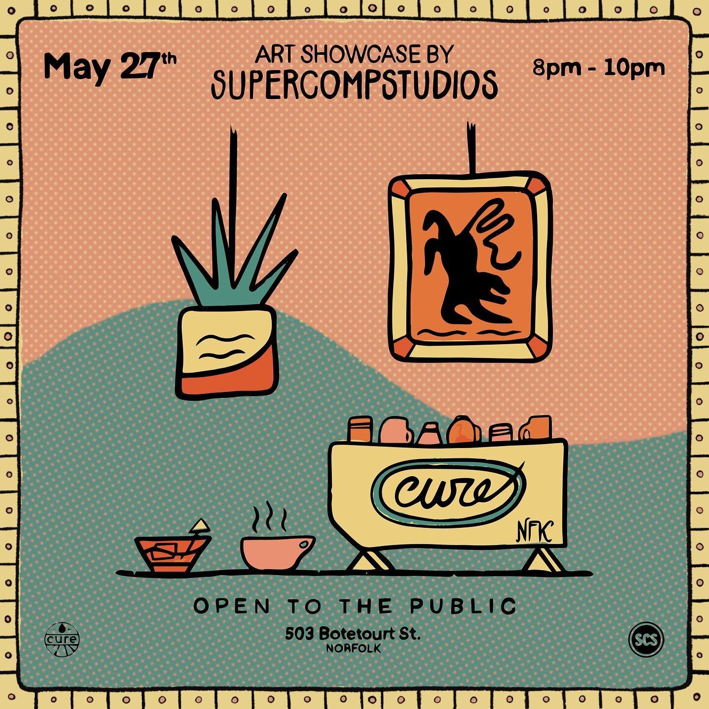 Come See Some Art &amp; Get a Drink! 
@cure_eats May 27th for our Artist Showcase!!!