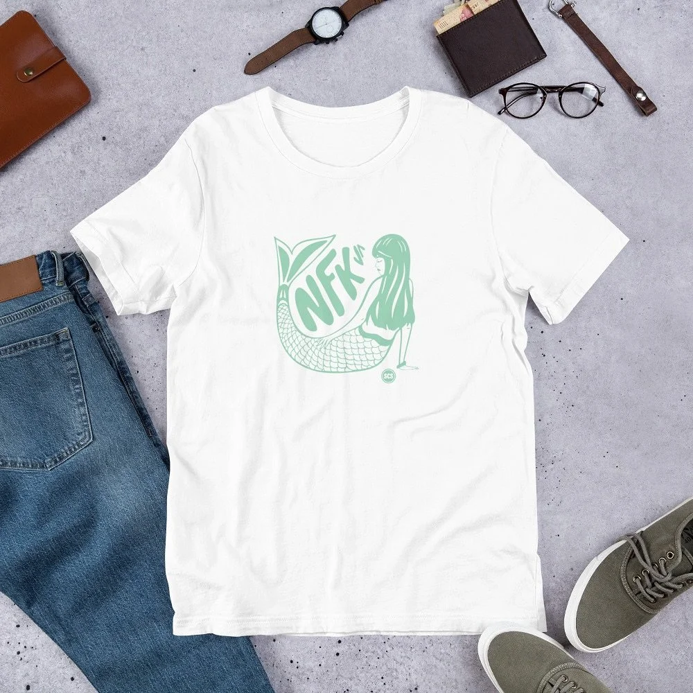 Green NFK Mermaid | Print on Demand Graphic Tee
-
We are giving Printful a try to see what t-shirt designs and colors people are interested in. Available to order from Etsy. Link in bio.

#graphictee #illustration #printondemandtshirt #scs #supercomp