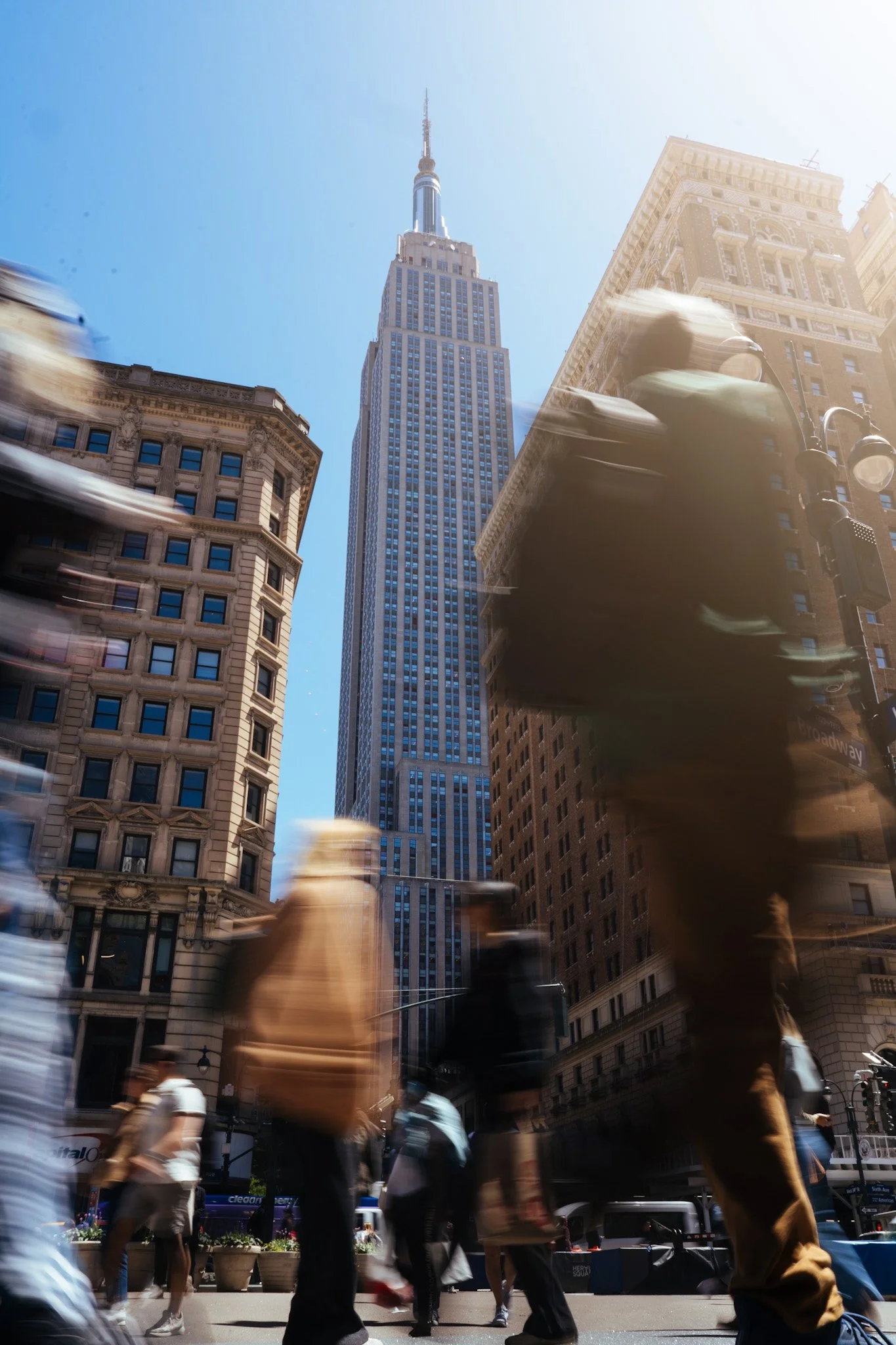Person in motion in an urban cityscape — street and travel photography