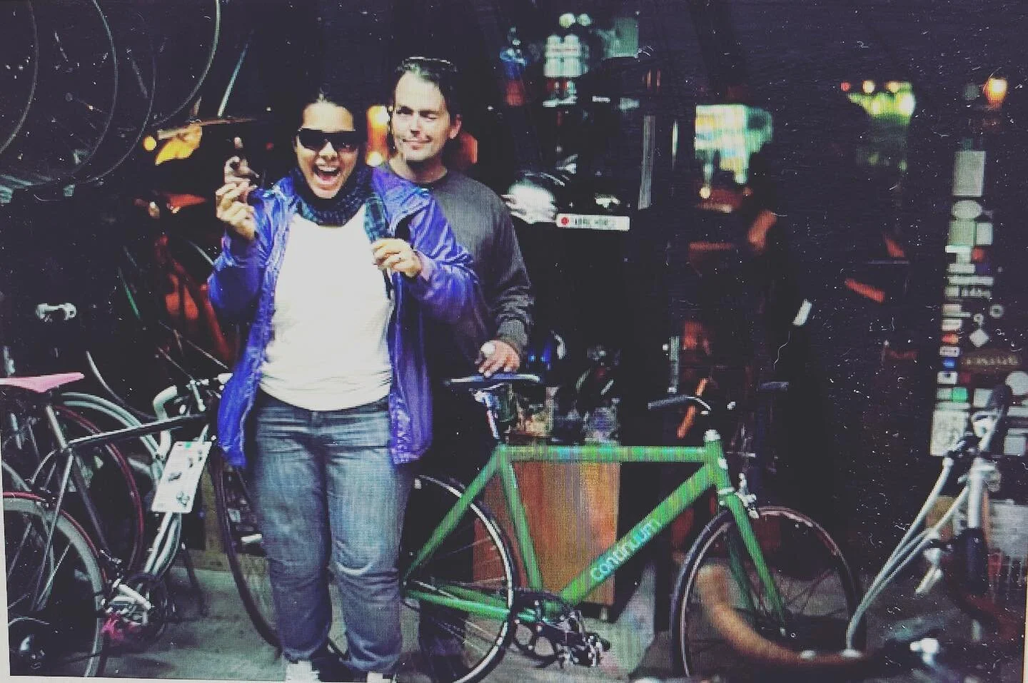 2008-Dylan had recovered from being run over by a fucking truck! The cycling community donated parts and we built up this #continuumcycles #greenmachine Thank you so much Dylan, for always making everyone laugh , smile and feel like they were the mos