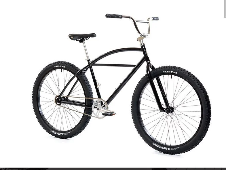 Just ordered a few bikes from @statebicycleco will let you know when they arrive and we build them, so you can come take a look. This is a pretty cool option. Super simple single speed coaster brake with bmx bars and fat mountain bike tires  So comfy