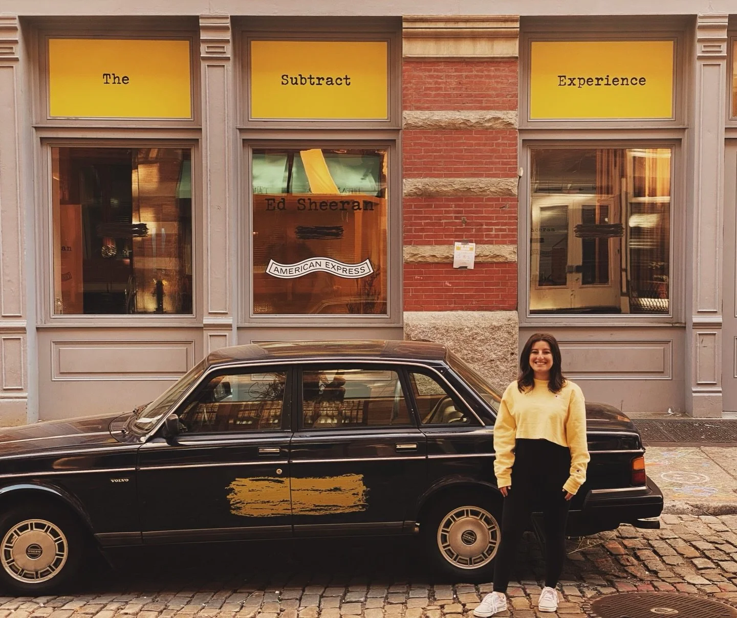 Project Yellow 💛 with @slaackproductions 

The Subtract Experience pop-up for @teddysphotos recreating the chalk art from &ldquo;End of Youth&rdquo; 🎨