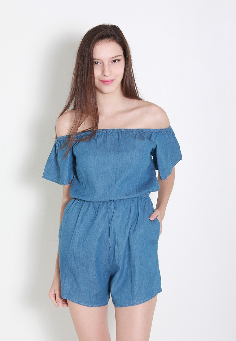  Leline Style Janeth Denim Romper