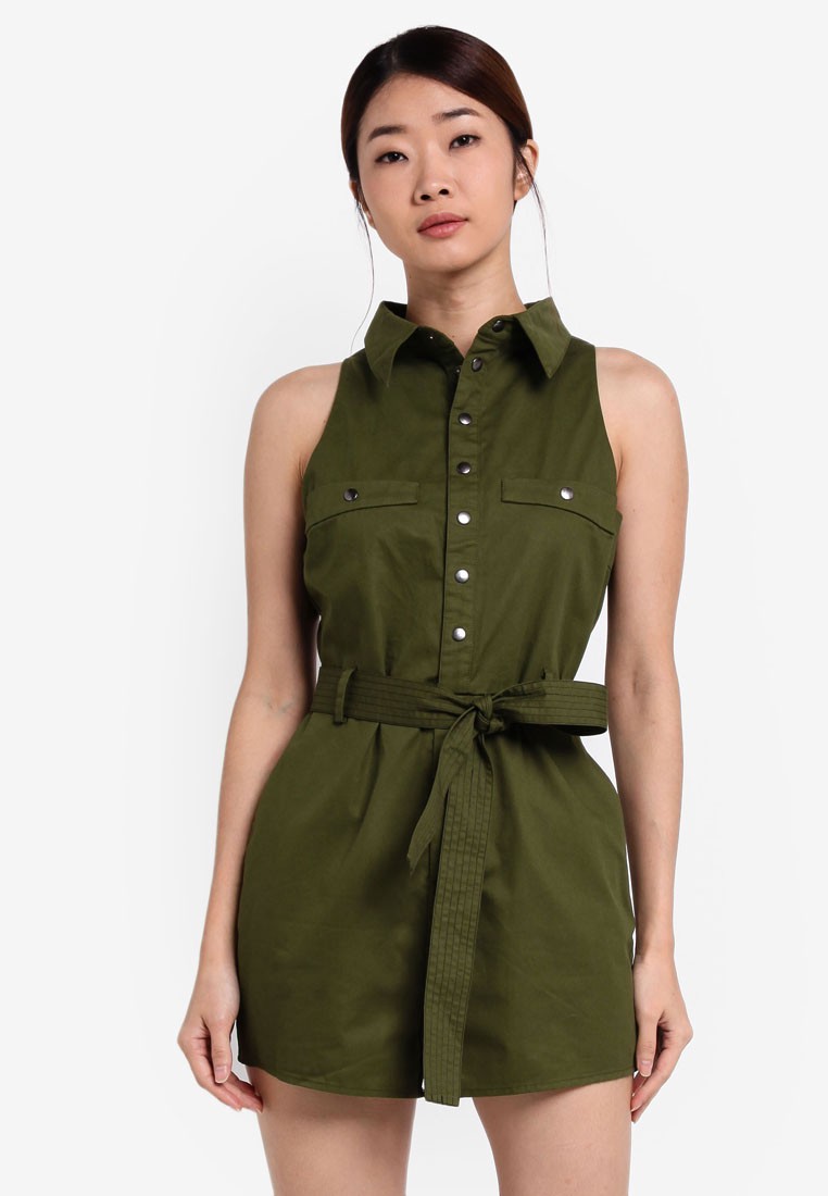  Something Borrowed Military Romper