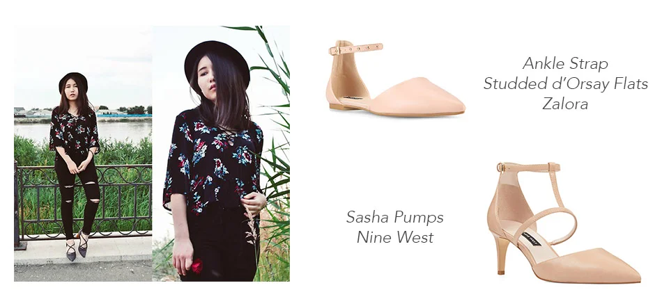 Source: Asemgul Kairzhan on Lookbook.nu, Zalora & Nine West Your summer shoe collection ain't complete without a pair of good ol' sandals but strappy, open-toed sandals are a such a thing of the past. For this season, why not step out of the box and wear pointed-toe sandals instead? While not many would choose pointed-toe sandals as their summer shoes, this type of footwear tends to flatter your feet and make your legs appear slimmer. Pair them up with a cute floral mini summer dress and you'll be the talk of the town. Although, since these shoes are a little less roomy than the strappy open-toed sandals, make sure to get the right size so your toes can fit snuggly inside. If they're too tight, you can get rashes or blisters after walking all day in a pair of uncomfortable pointed sandals. Try the ankle strap studded d'Orsay flats from Zalora for a more casual stroll in town or the Sasha Pumps from Nine West to slay the dance floor at the hottest beach club. Backless Loafers