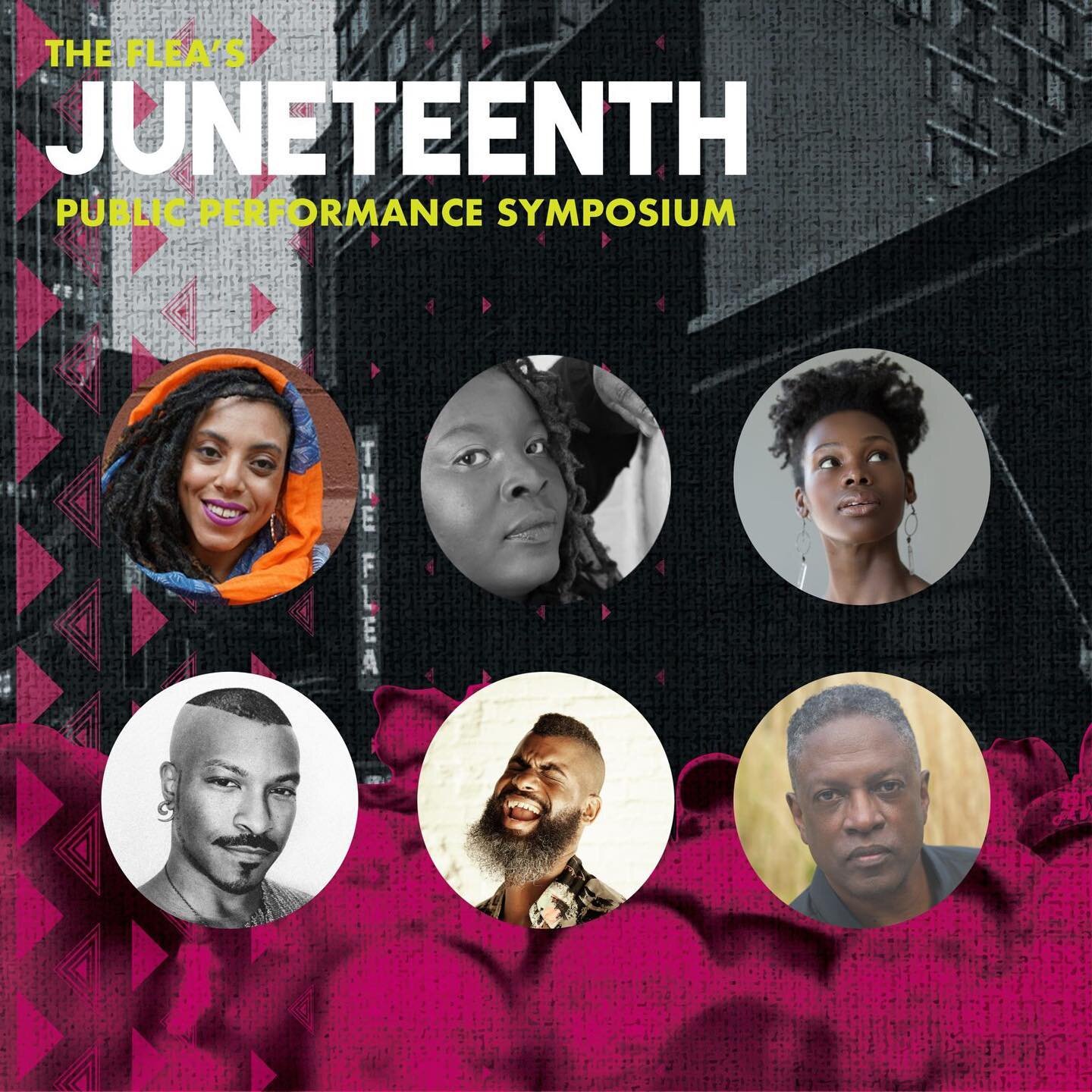 THE FLEA&rsquo;S JUNETEENTH PUBLIC PERFORMANCE SYMPOSIUM
June 16, 2022 at 7pm ET at The Flea Theater
FREE, Reservation required (theflea.org)

Moderated by Nia Witherspoon

Please join moderator Nia Witherspoon and commissioned artists James Scruggs,