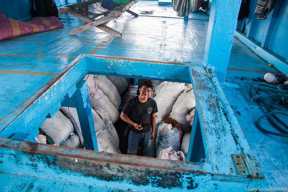 Kym Delijero during the loading process.