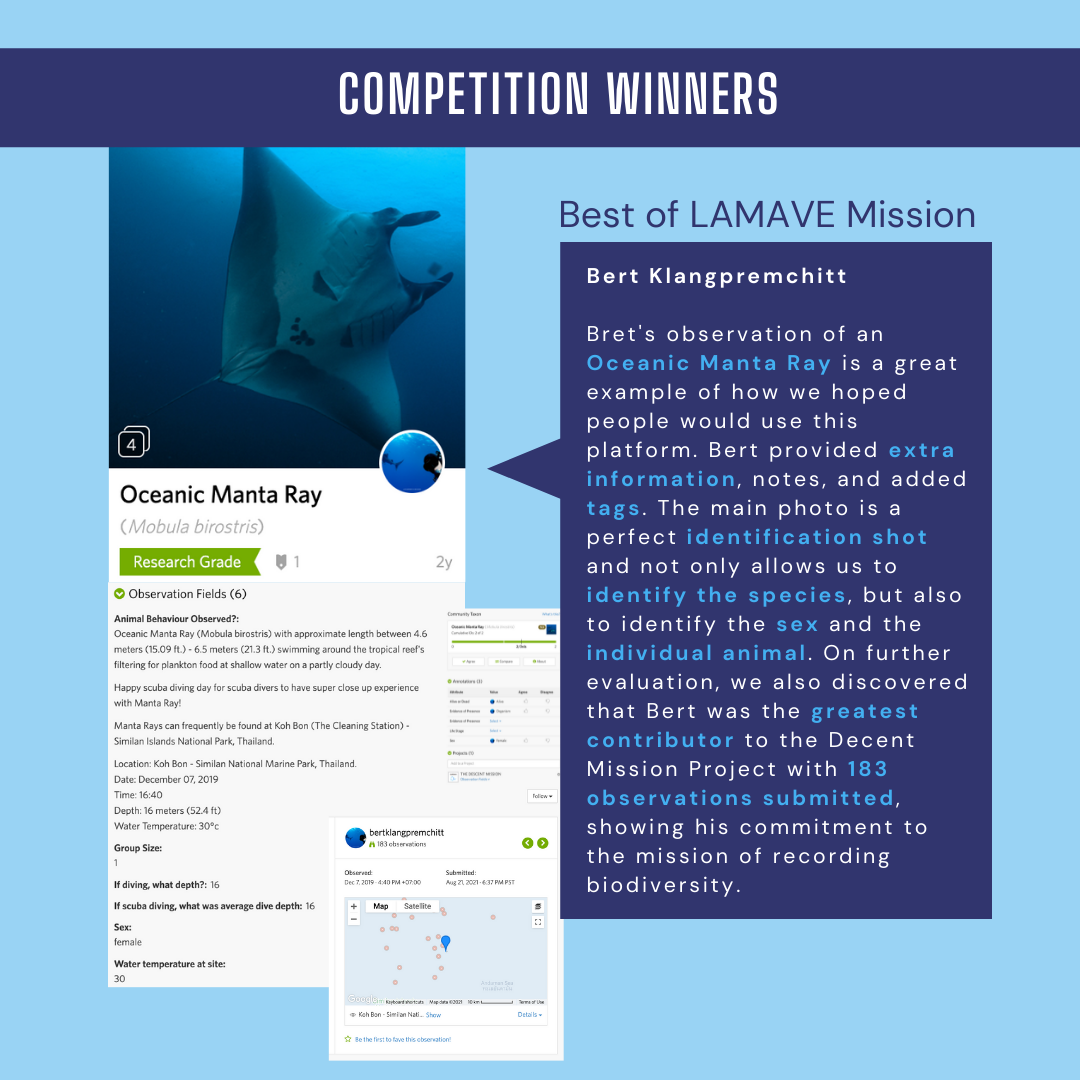 Best of LAMAVE Mission winner poster