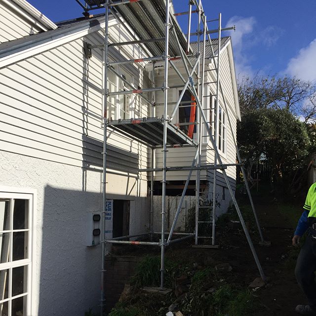 Approved Scaffolding were asked to provide a safe working platform so the builder could access the chimney for dismantle.
