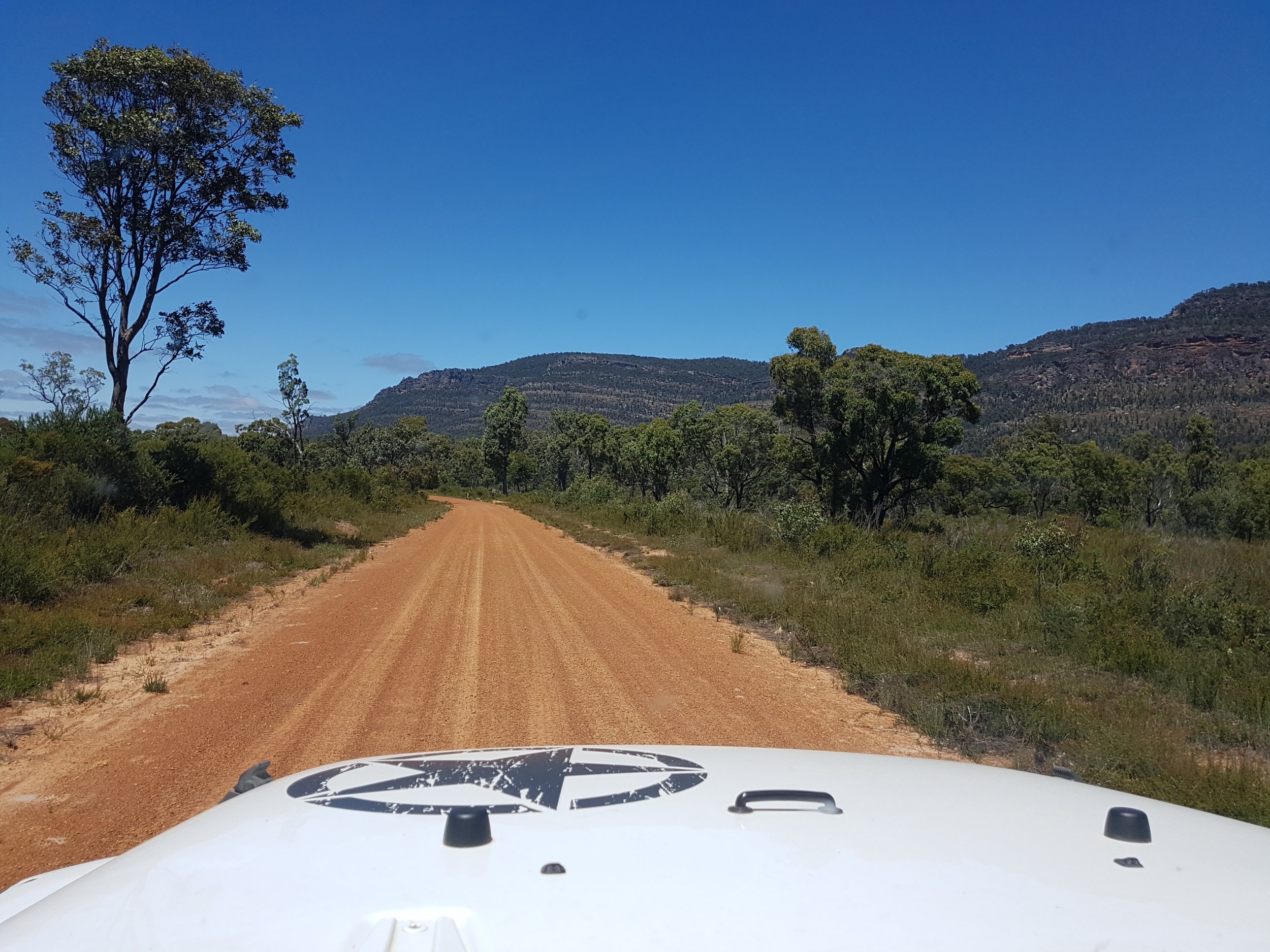 The spectacular view of the sandstone mountains at The Grampians National Park